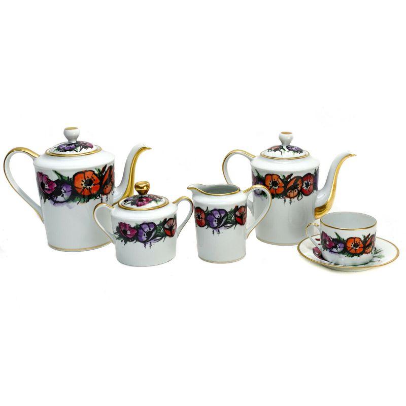 Bernardaud buffet Limoges coffee and tea service for 8 in 