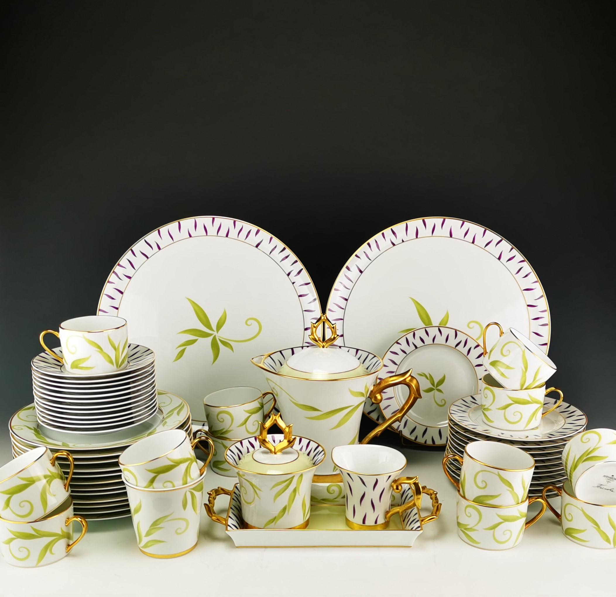 
Rare and superb coffee / dessert set for 12 persons

Like new condition

All pieces marked 