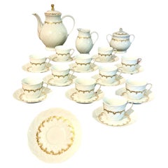 Bernardaud Limoges „Rimbaud“ Porzellan-Kaffeeservice, 26-teilig