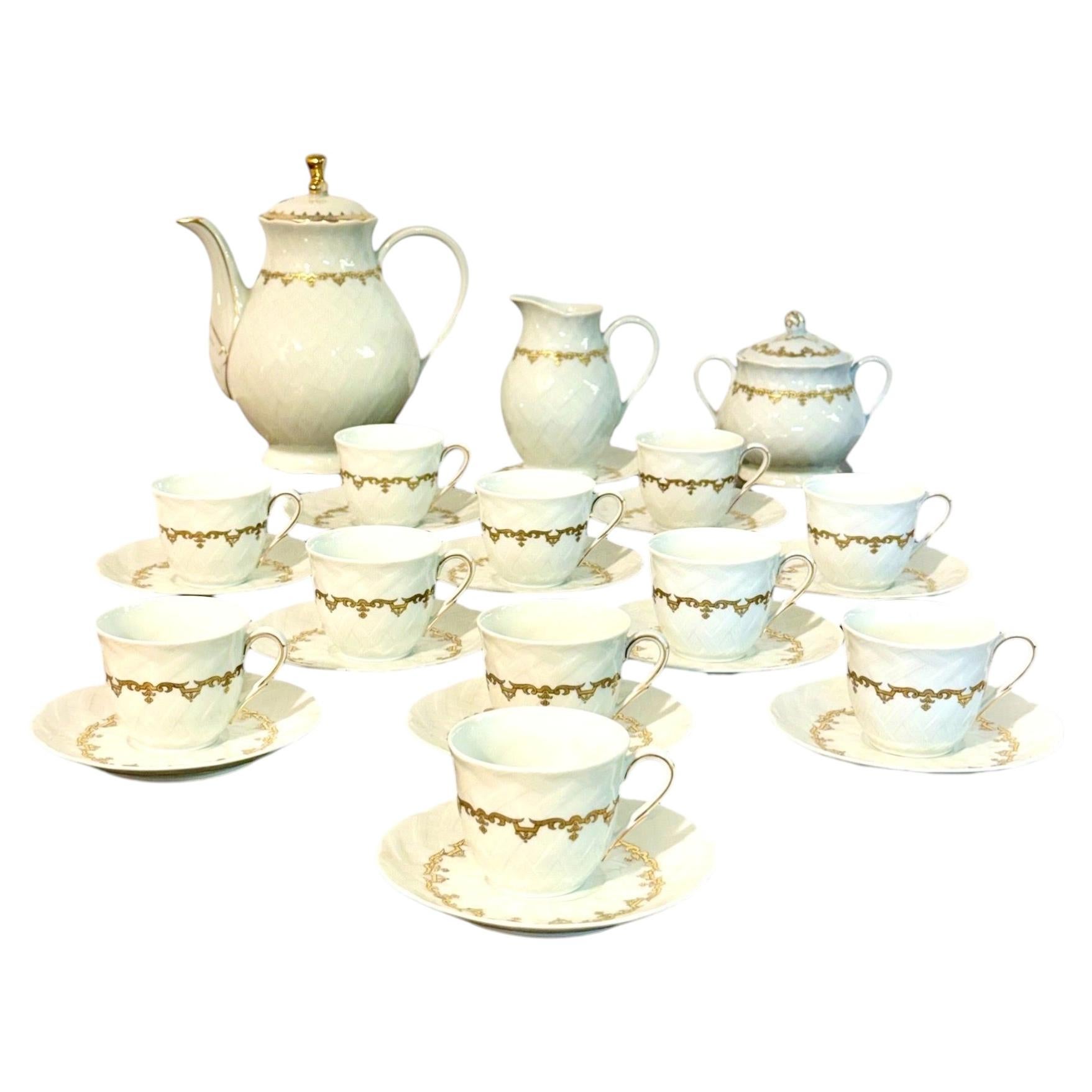 Bernardaud Limoges “Rimbaud” Porcelain Coffee Service, 26 Pieces