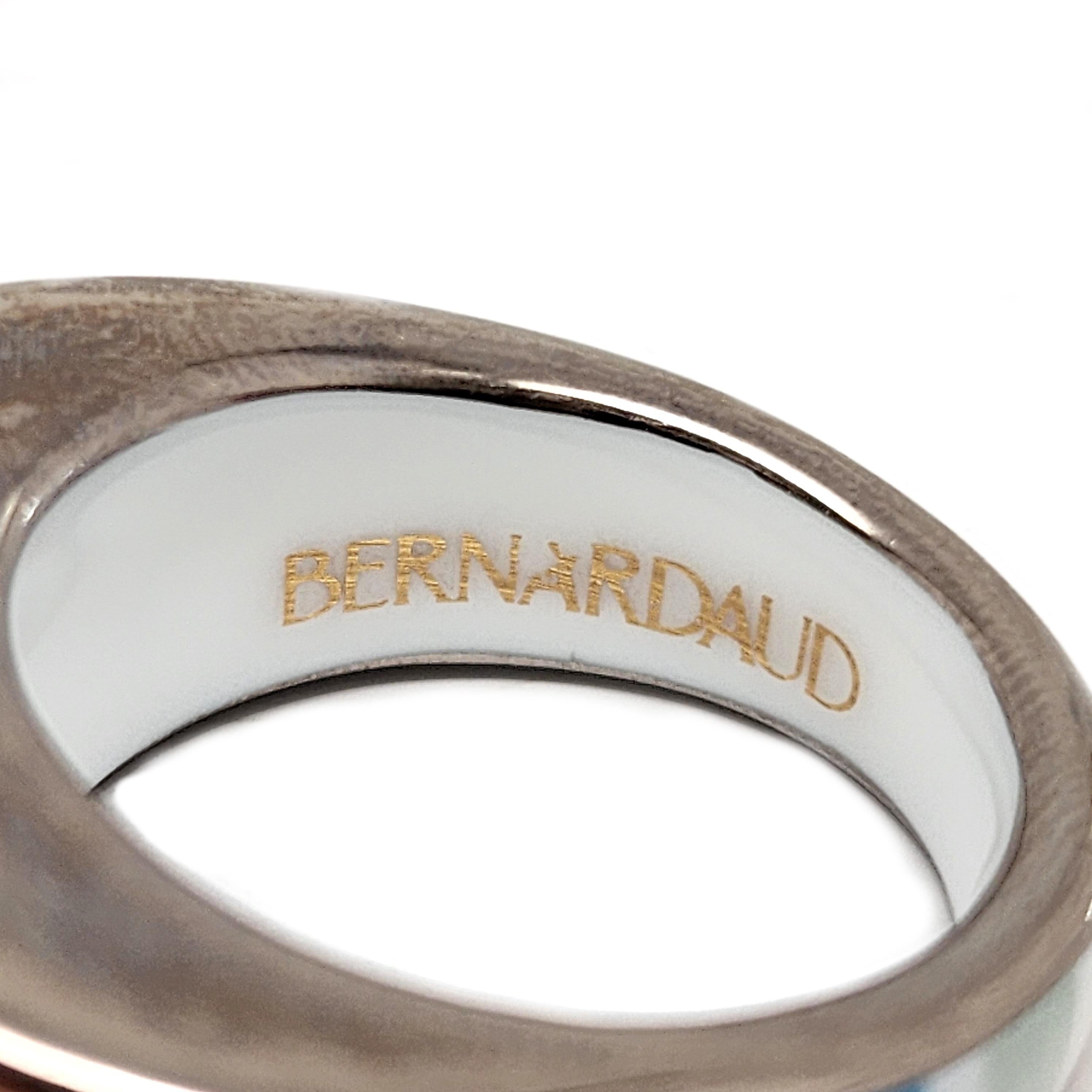 Bernardaus Paris Porcelain Enamel Ring Size 6.5 #14784 3