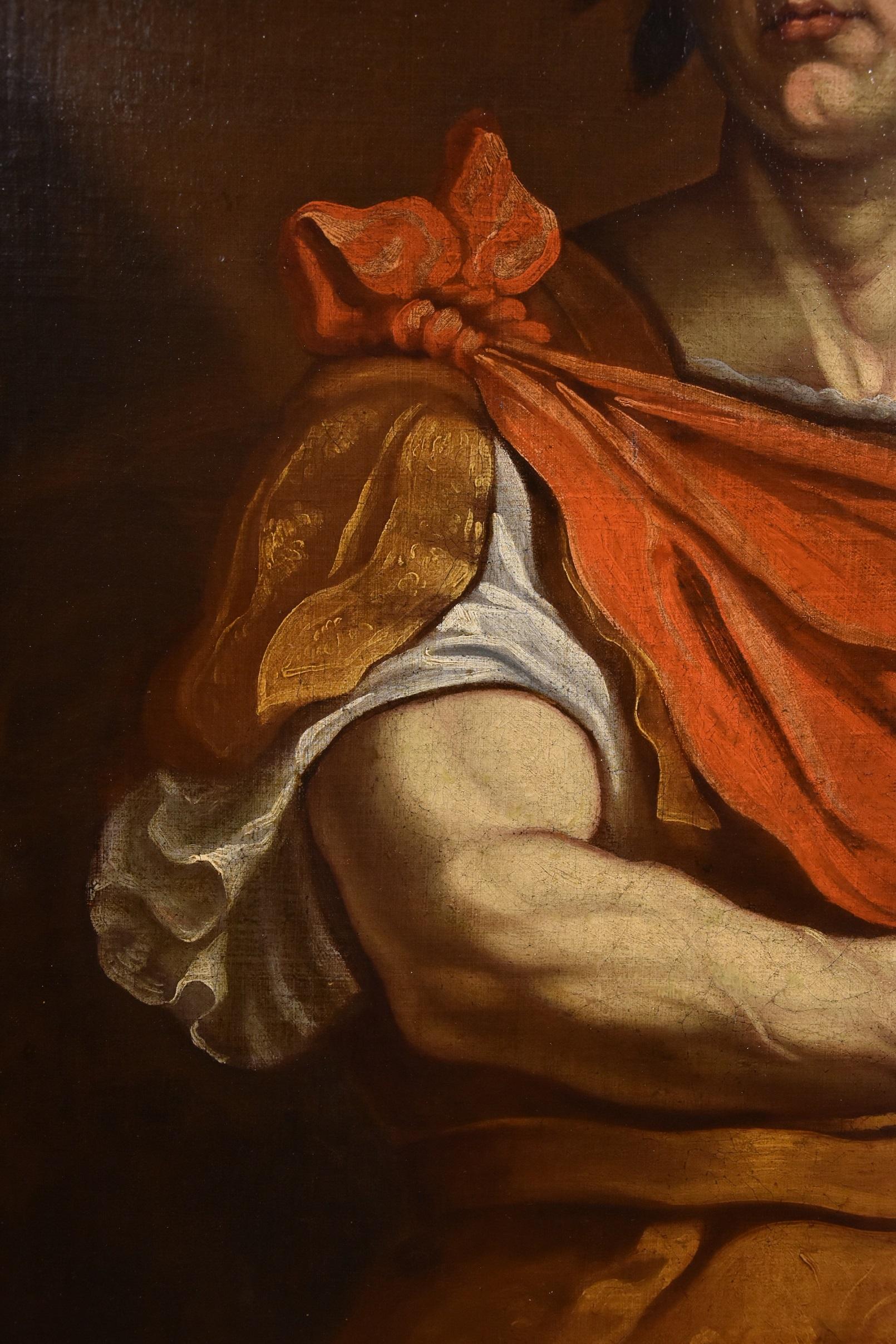 Portrait Caesar Campi Paint Oil on canvas Old master 17th Century Italian Rome 5