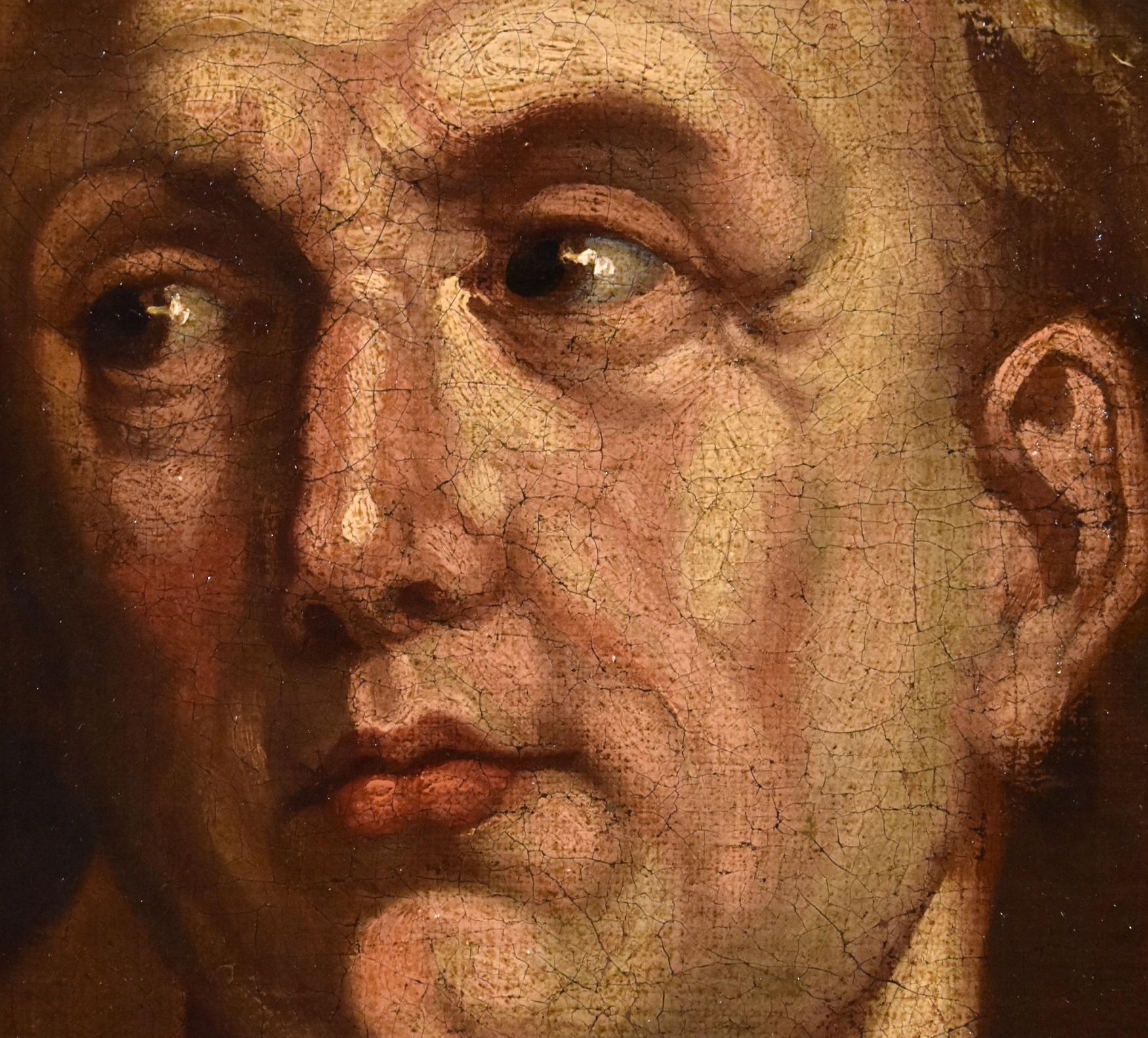 Portrait Caesar Campi Paint Oil on canvas Old master 17th Century Italian Rome 9