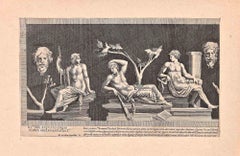 Scene of Ancient Life in Rome - Etching by Bernardino Capitelli - 1620