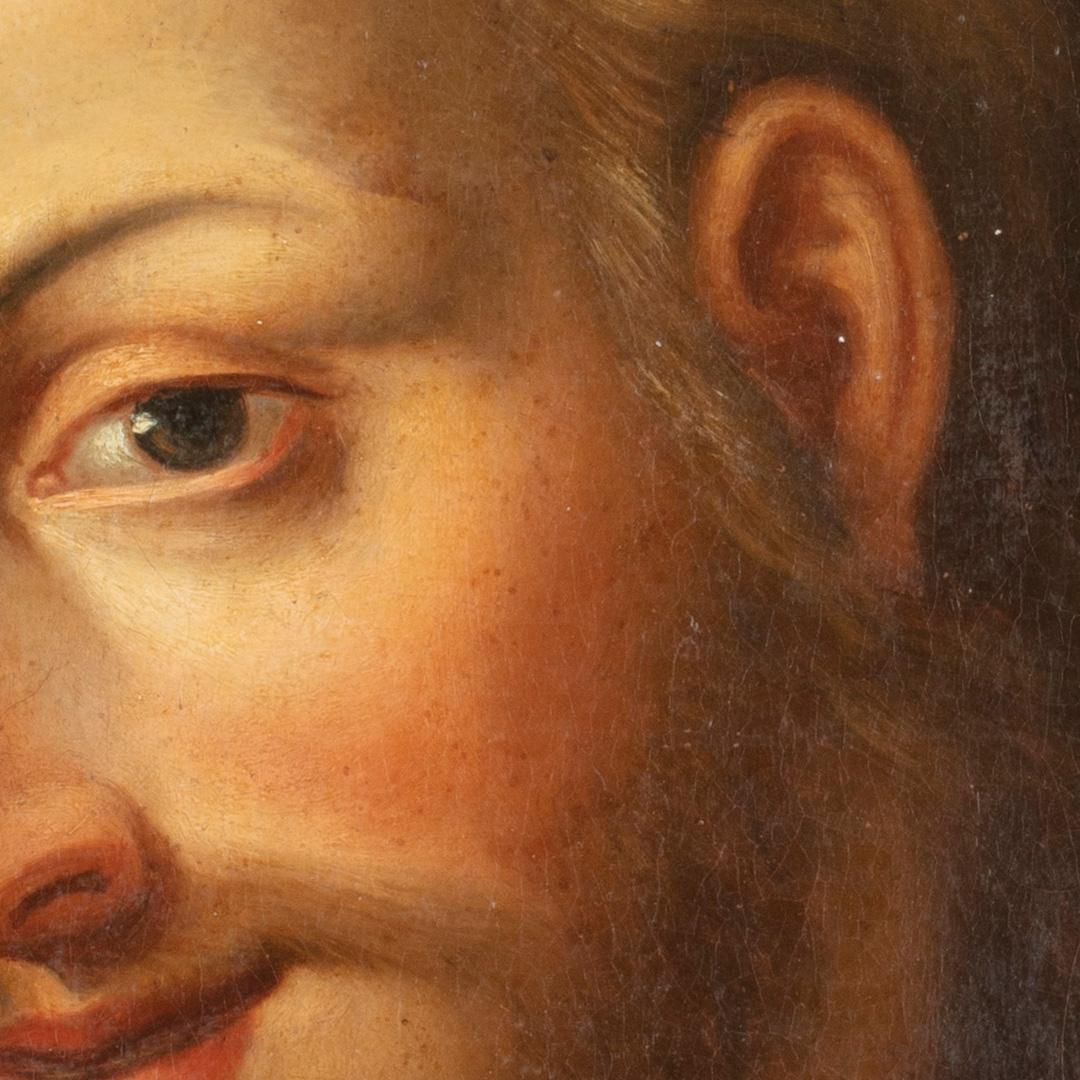 Bernardino Detti, Gesicht Christi, Ölgemälde auf Leinwand, 16. Jahrhundert im Angebot 2