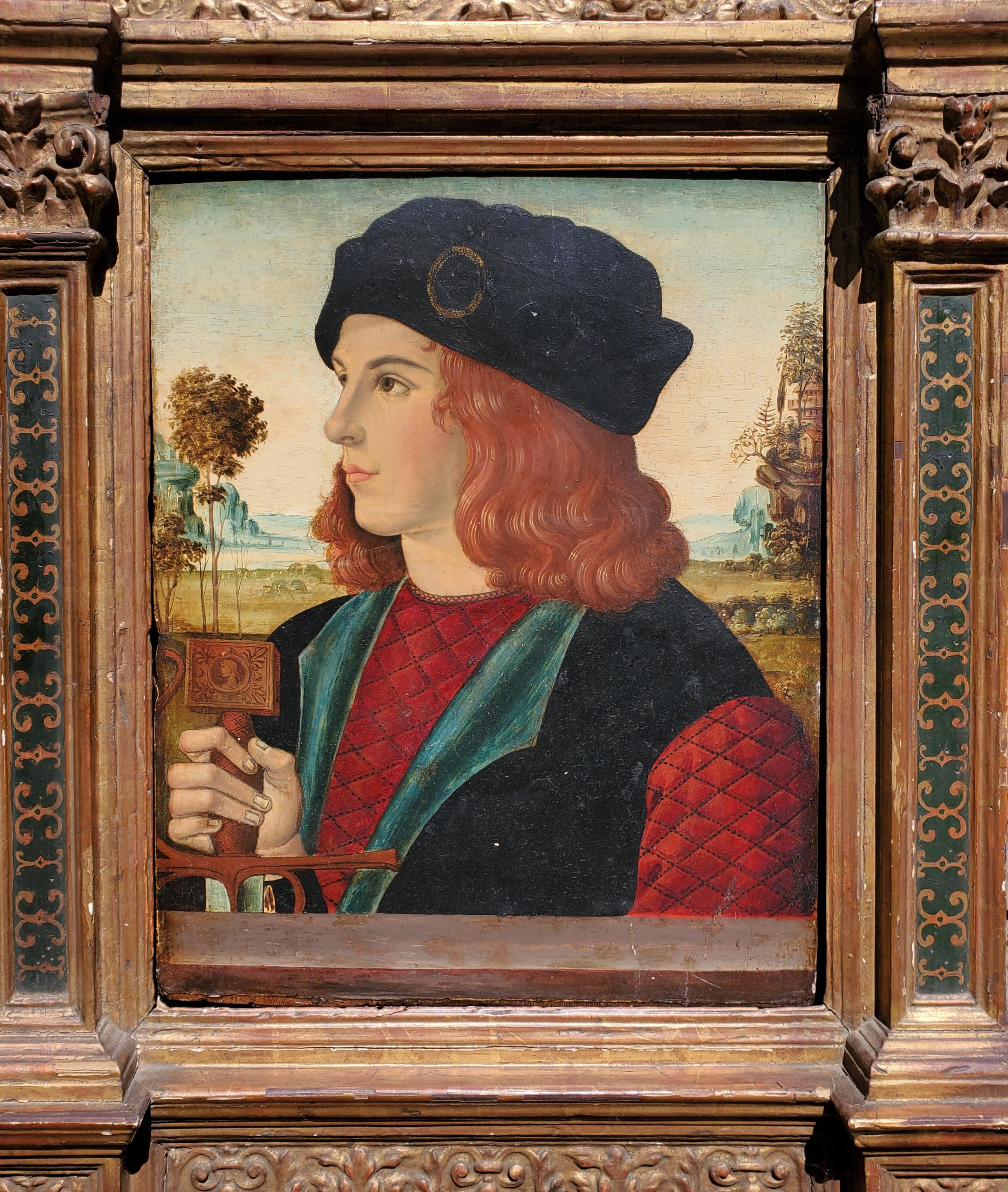 Retrato de un joven - Painting Antiguos maestros de Bernardino di Betto - Pinturicchio