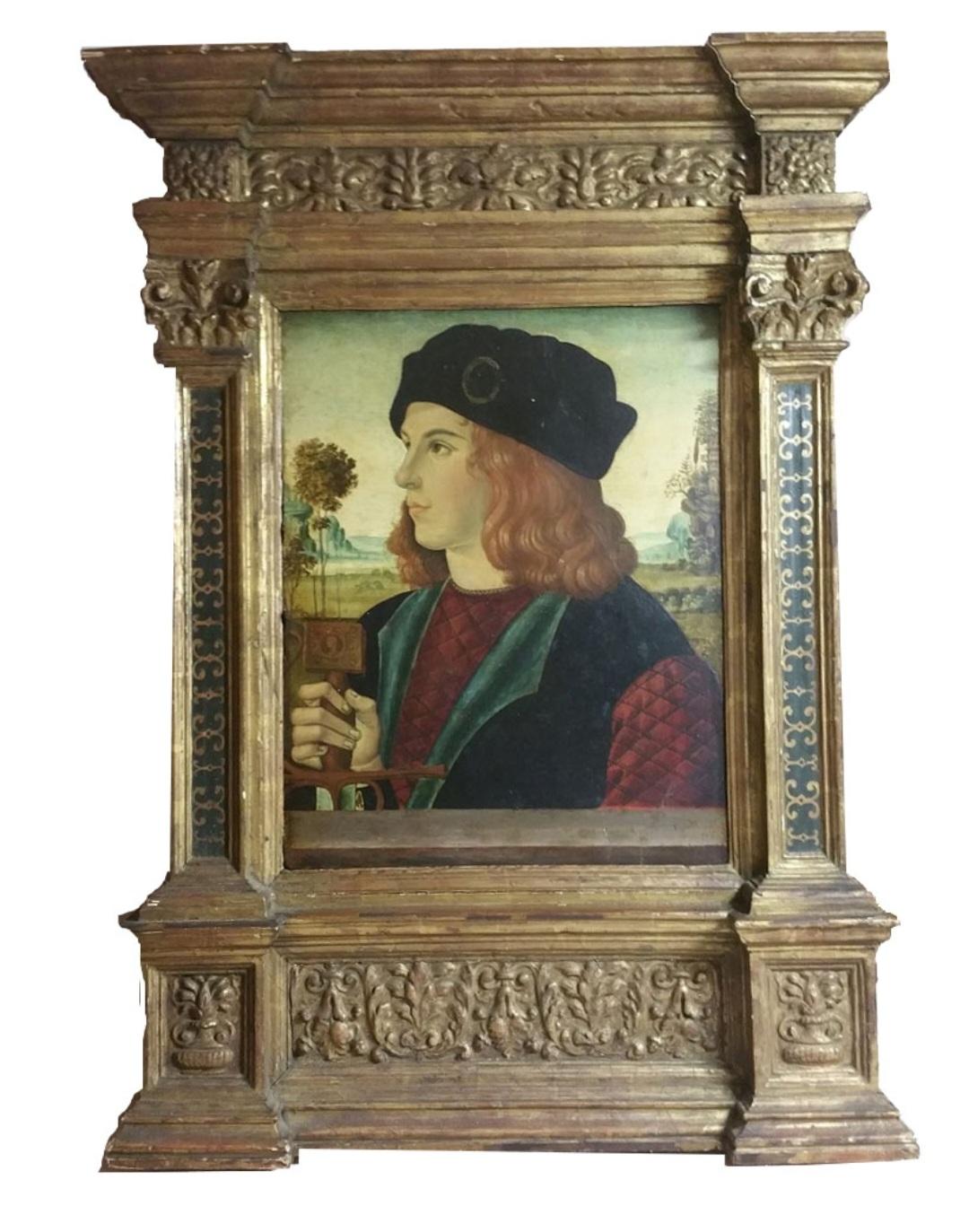Figurative Painting de Bernardino di Betto - Pinturicchio - Retrato de un joven
