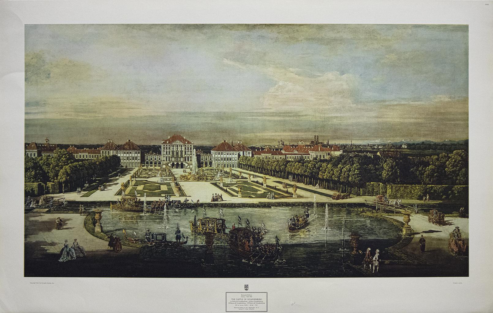 ""Das Schloss von Nymphenburg" Druck Herausgegeben von der New York Graphic Society – Print von Bernardo Bellotto