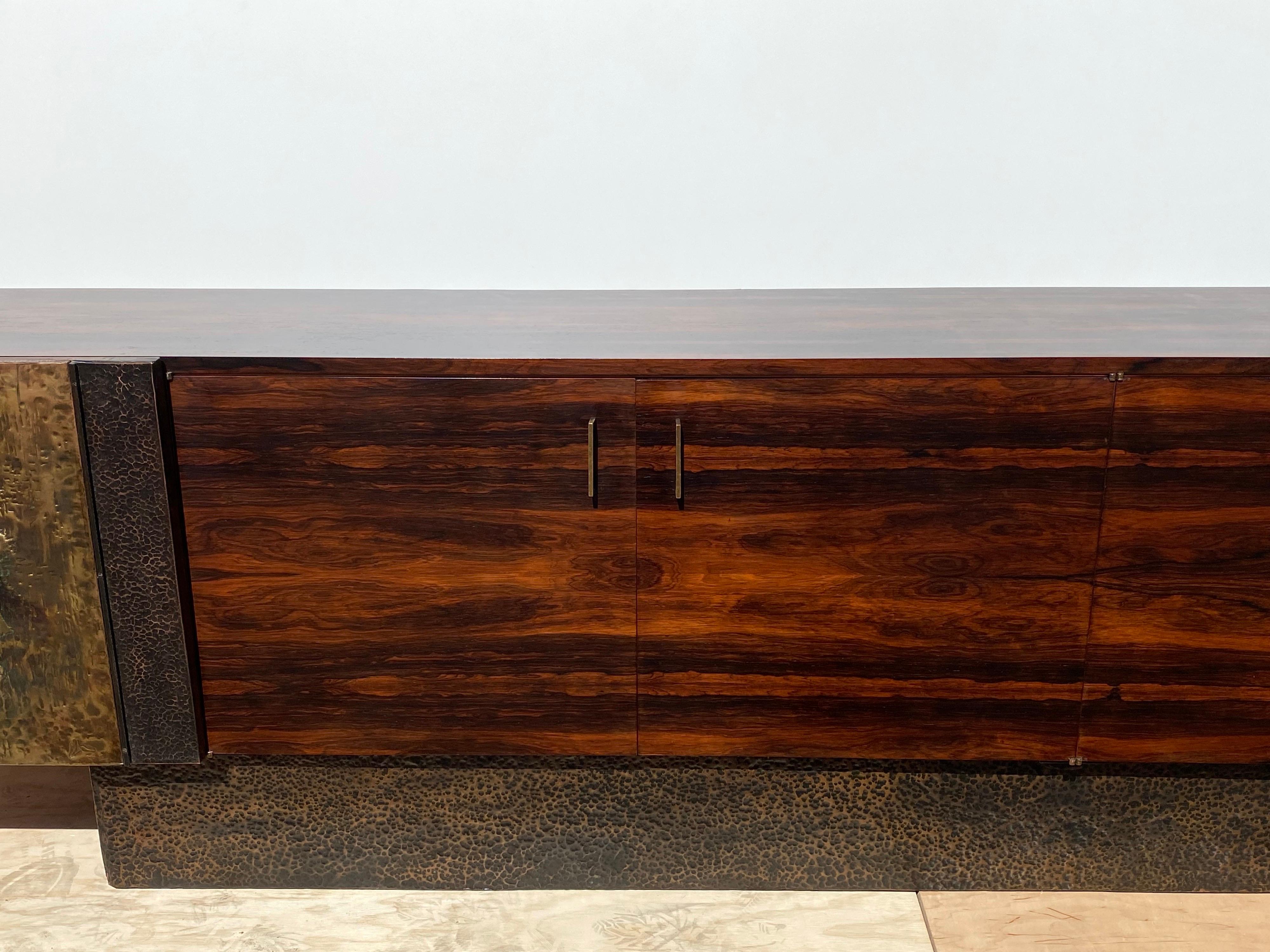 Bernardo Figueiredo and Sergio Rodrigues Brutalist Credenza  In Good Condition In North Hollywood, CA