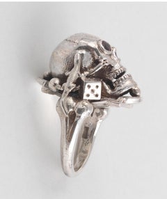 Bernardo Lizard and Dice Skull Ring