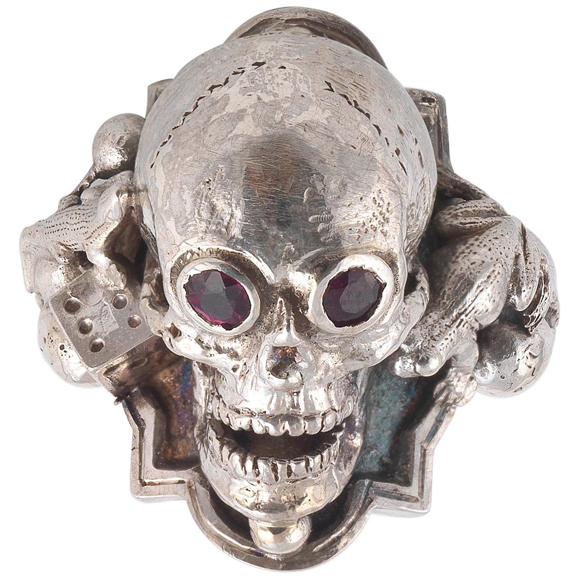 Bernardo Lizard and Dice Skull Ring