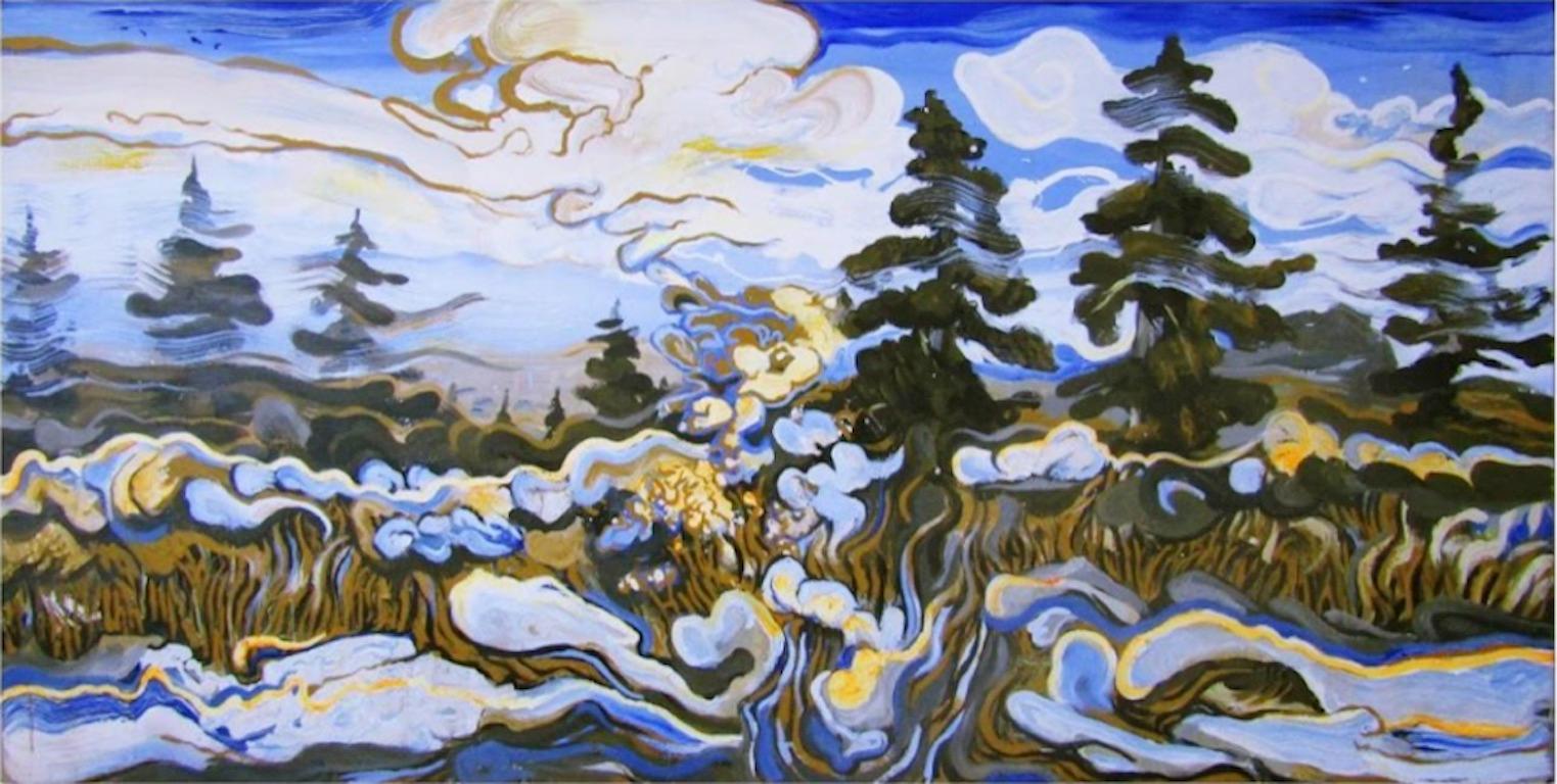 Bernardo Loar Abstract Painting – I Woke Up From My Sleep and The Beautiful Morning Smells of Your Perfume