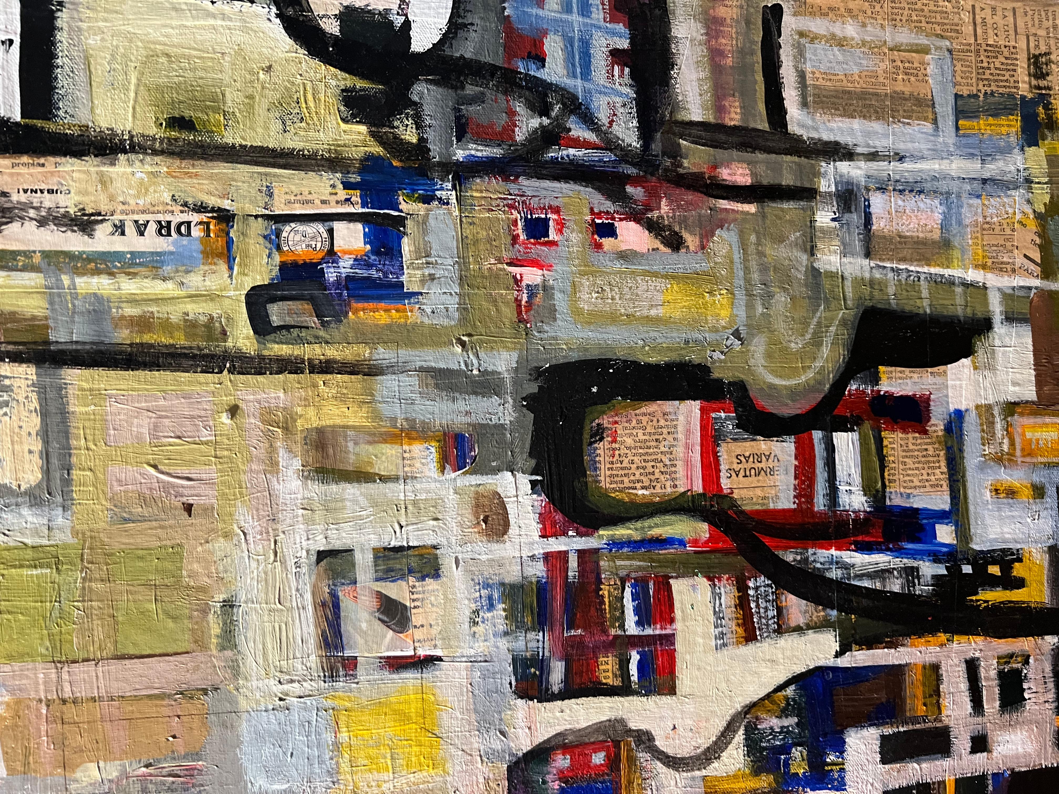 Da Nord a Sud: Pittura contemporanea a tecnica mista - Painting Astratto di Bernardo Navarro Tomas