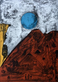 Bernardo Navarro Tomas, ¨Luna de Tepoztlán I¨, 2018, gravure, 27,6x19,7 in.