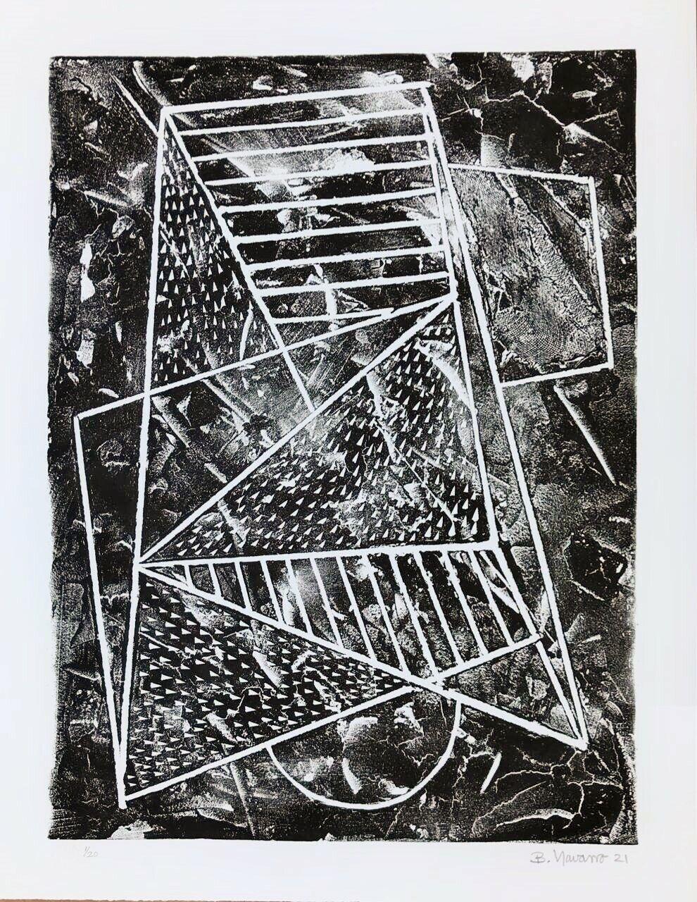 Bernardo Navarro Tomas (Cuba, 1977)
'Untitled (B/N vertical)', 2021
collagraph on paper Guarro Biblos 250g.
27.2 x 21.1 in. (69 x 53.5 cm.)
Edition of 20
ID: NAA-112
Unframed