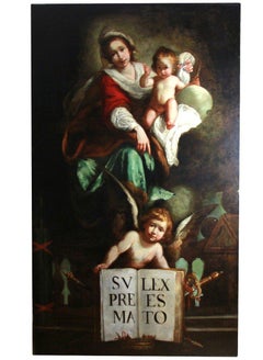 „Die Madonna der Justiz“, Öl auf Leinwand, Italienische Schule des frühen 19. Jahrhunderts