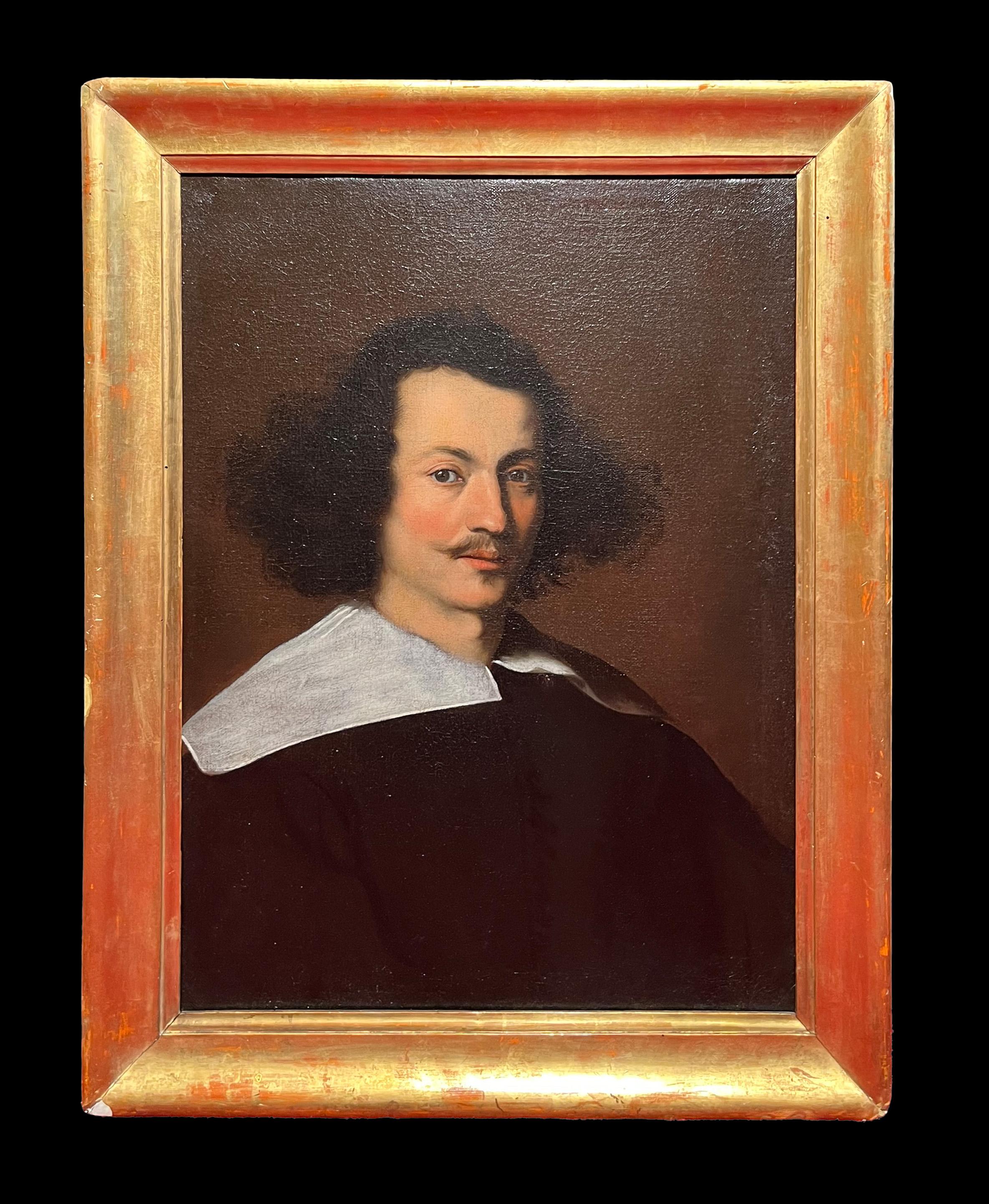 XVIIe siècle par Bernardo Strozzi Portrait d'un homme au col blanc en vente 3