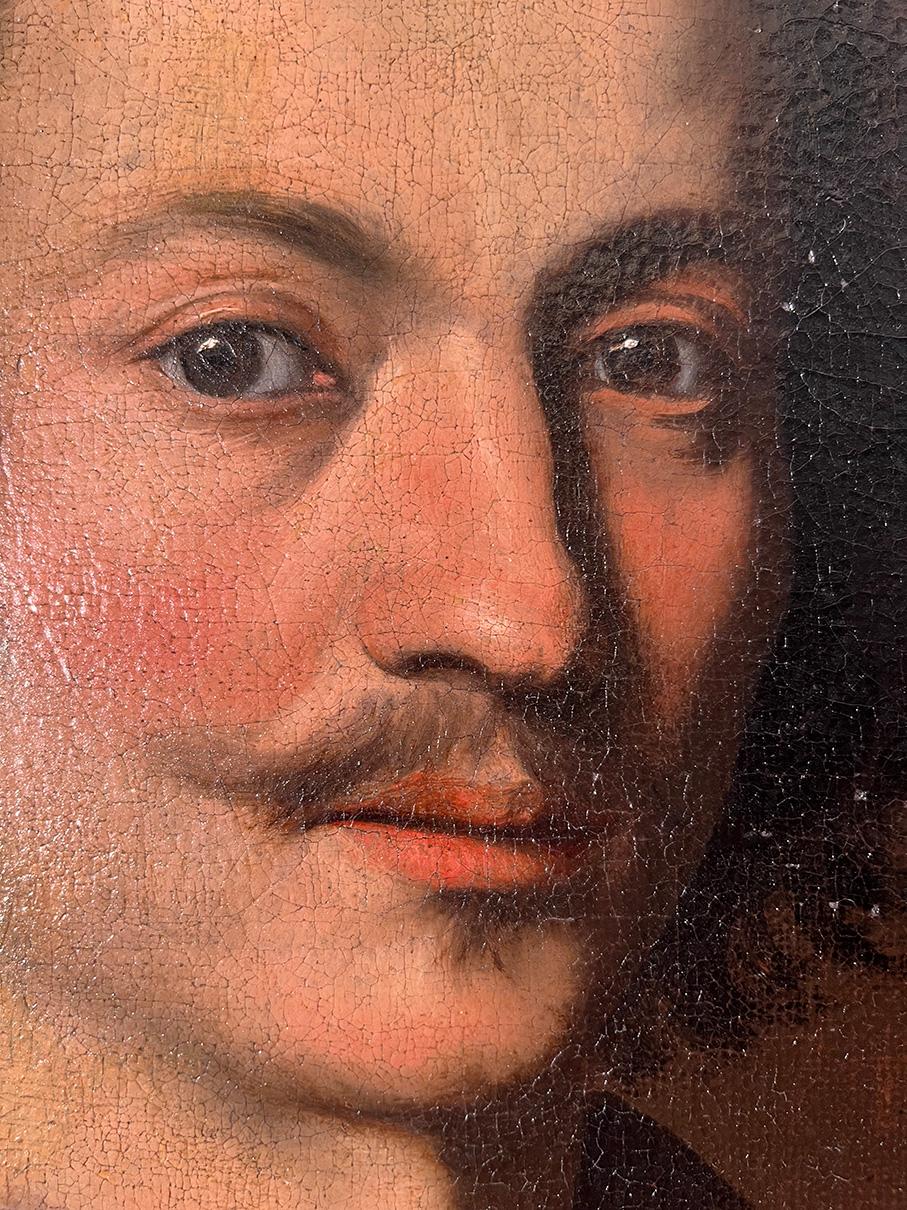 XVIIe siècle par Bernardo Strozzi Portrait d'un homme au col blanc en vente 6