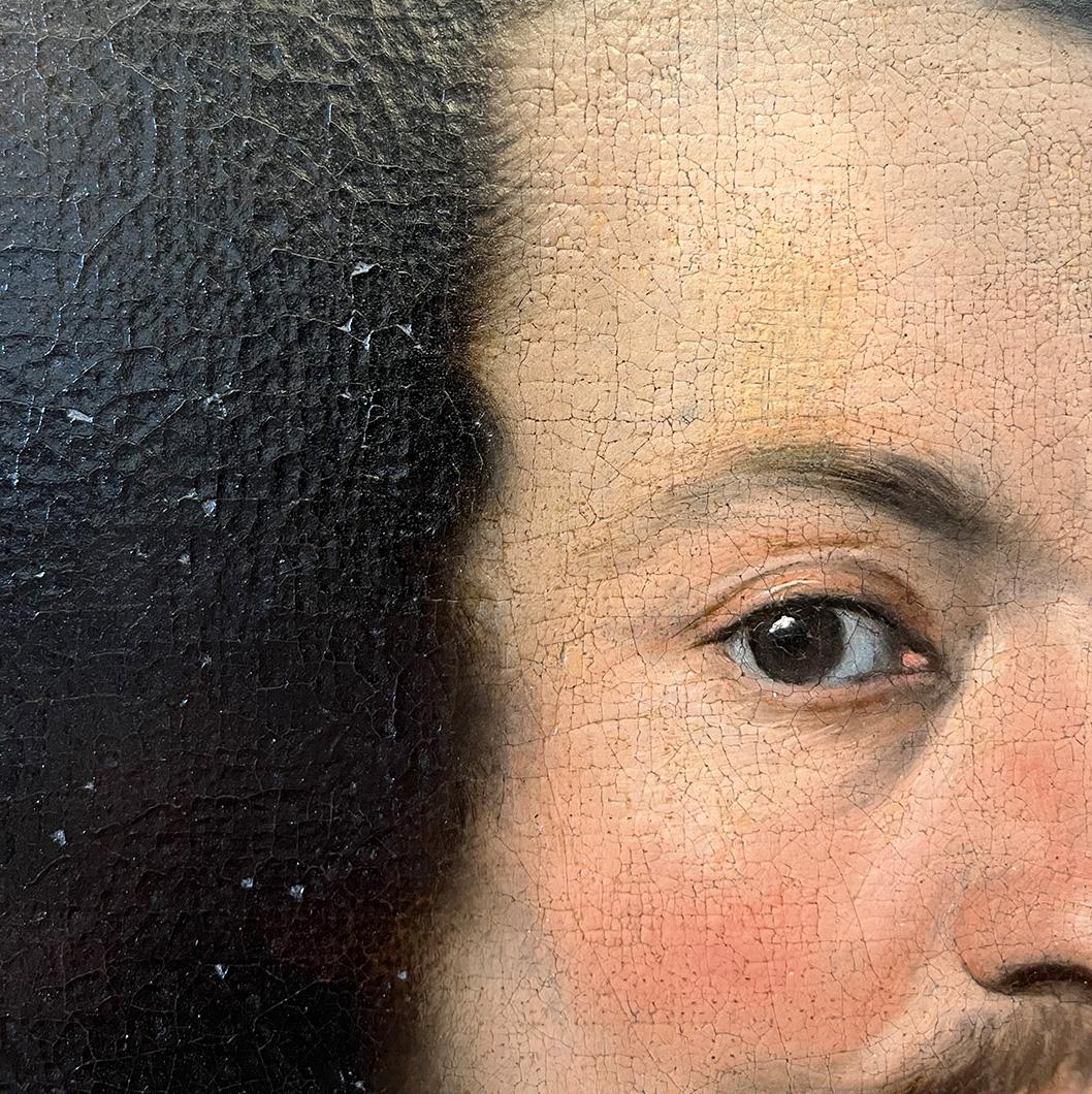 XVIIe siècle par Bernardo Strozzi Portrait d'un homme au col blanc en vente 7