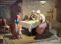'First Steps' by Bernard J. Blommers (1845 – 1914), signed 'B/Blommers'