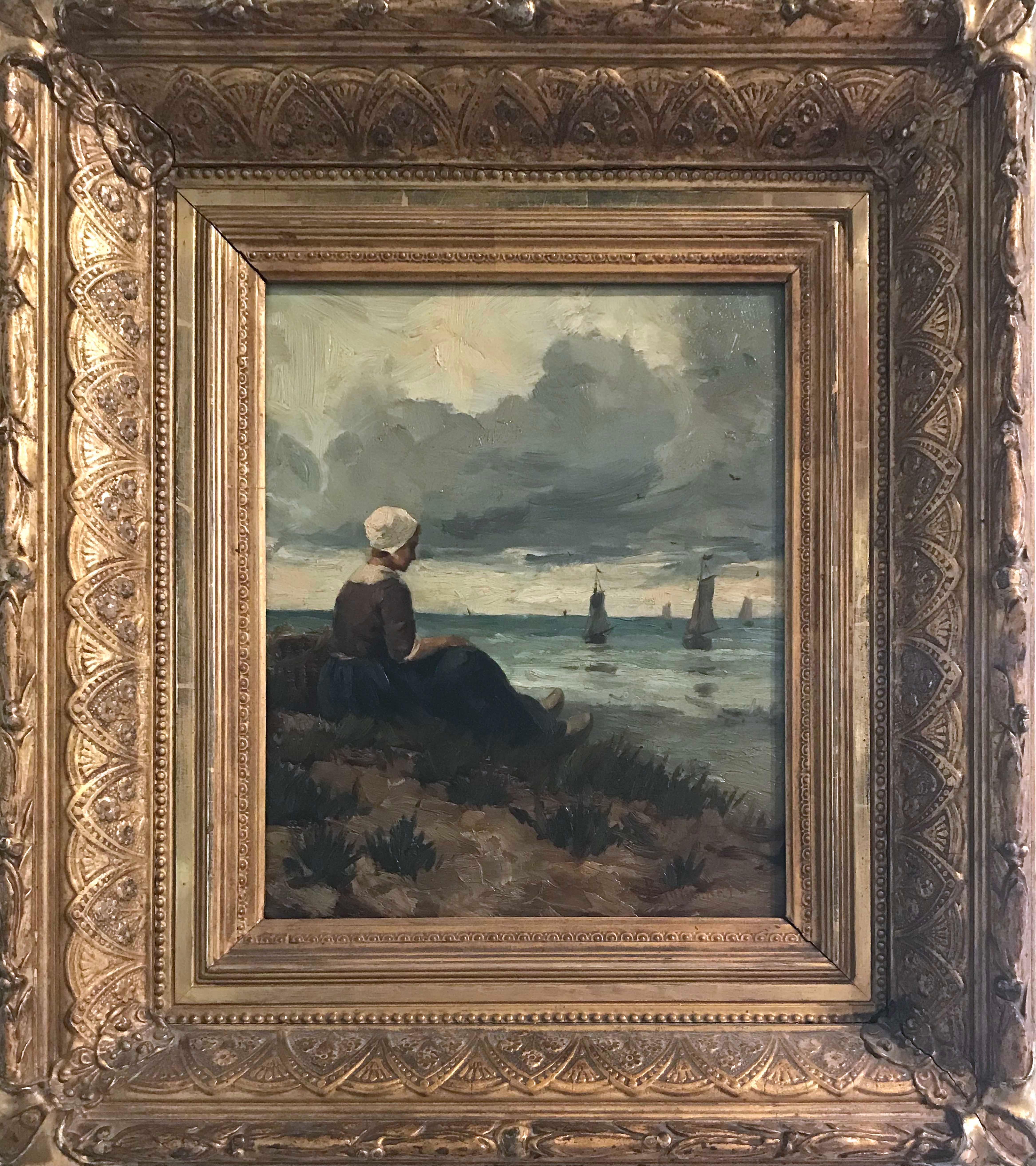 La atención - Painting de Bernardus Johannes (Bernard) Blommers 
