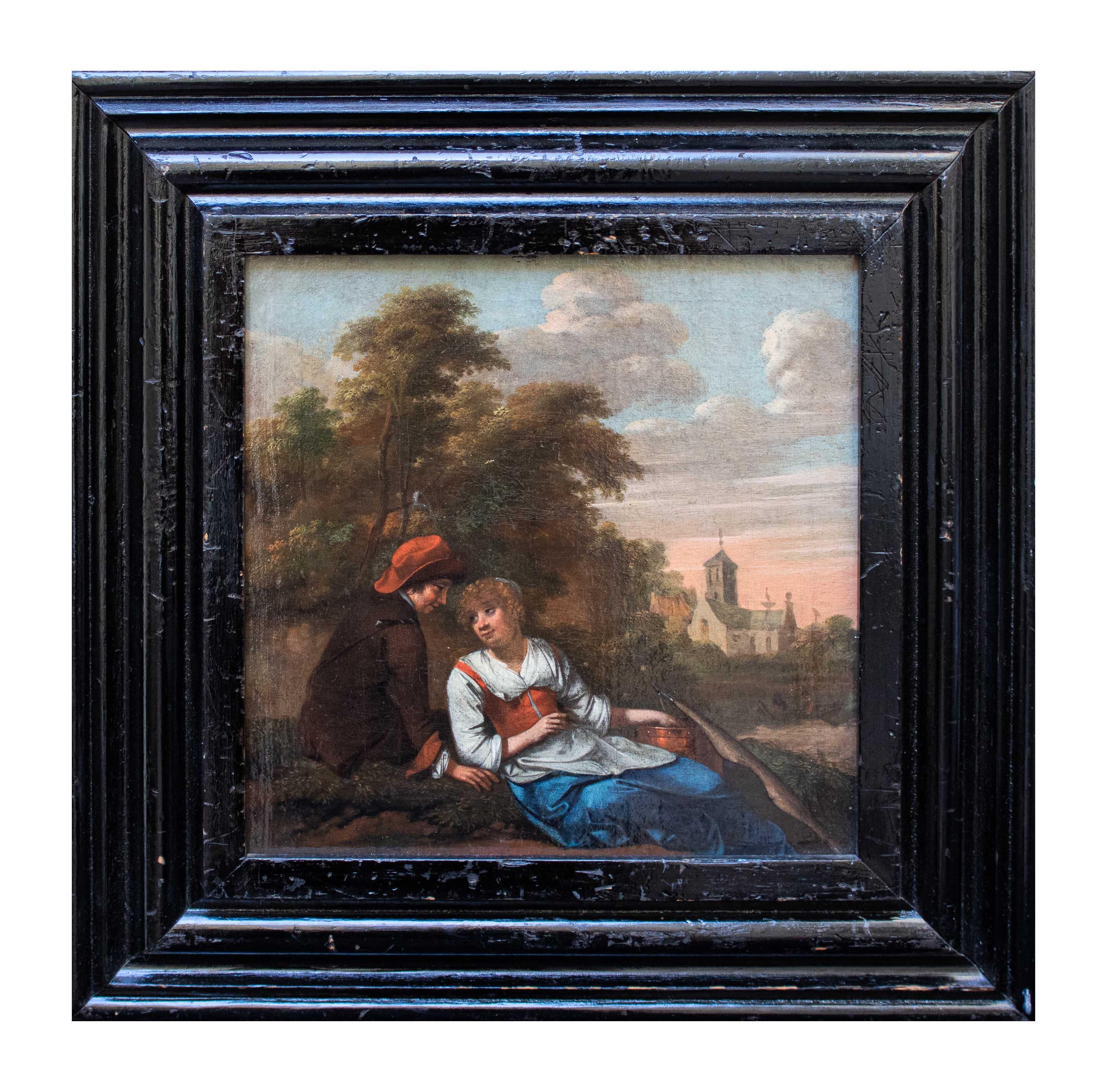 Bernardus van Schendel (1647-1707) 

Verliebt 

Öl auf Leinwand, 29 x 29 cm

Das Objekt ist in gutem Zustand