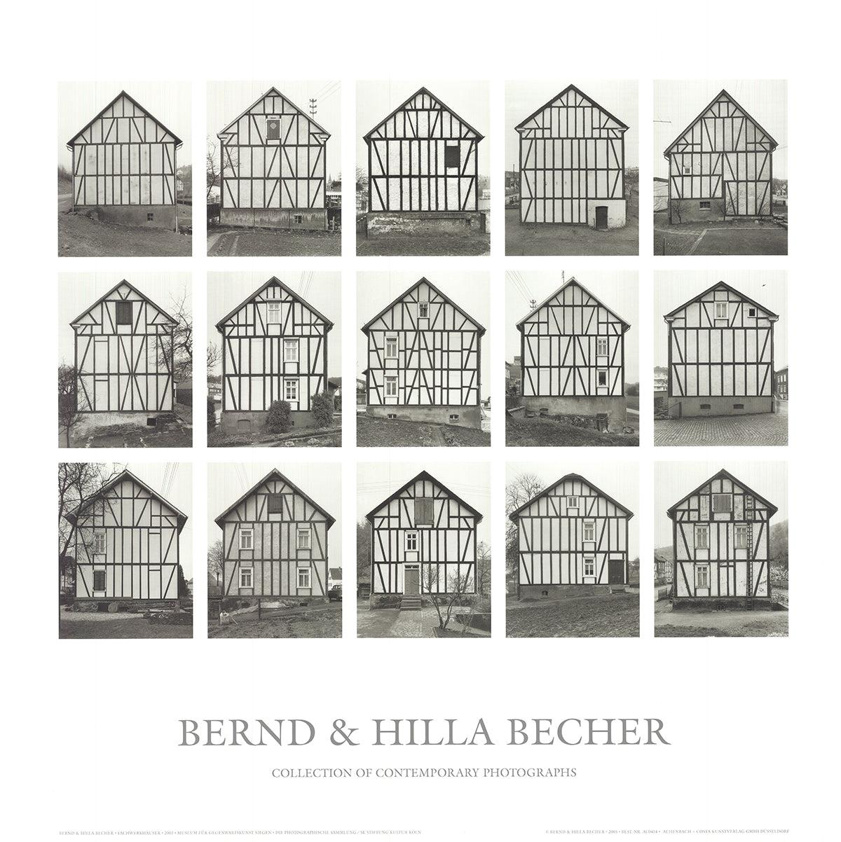 Bernhard und Hilla Becher „Half- Timbered Houses“ 2005- Poster – Print von Bernd and Hilla Becher