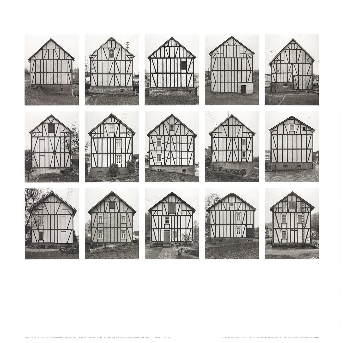 Bernhard and Hilla Becher 'Half-Timbered Houses (no text)' 2005- Poster