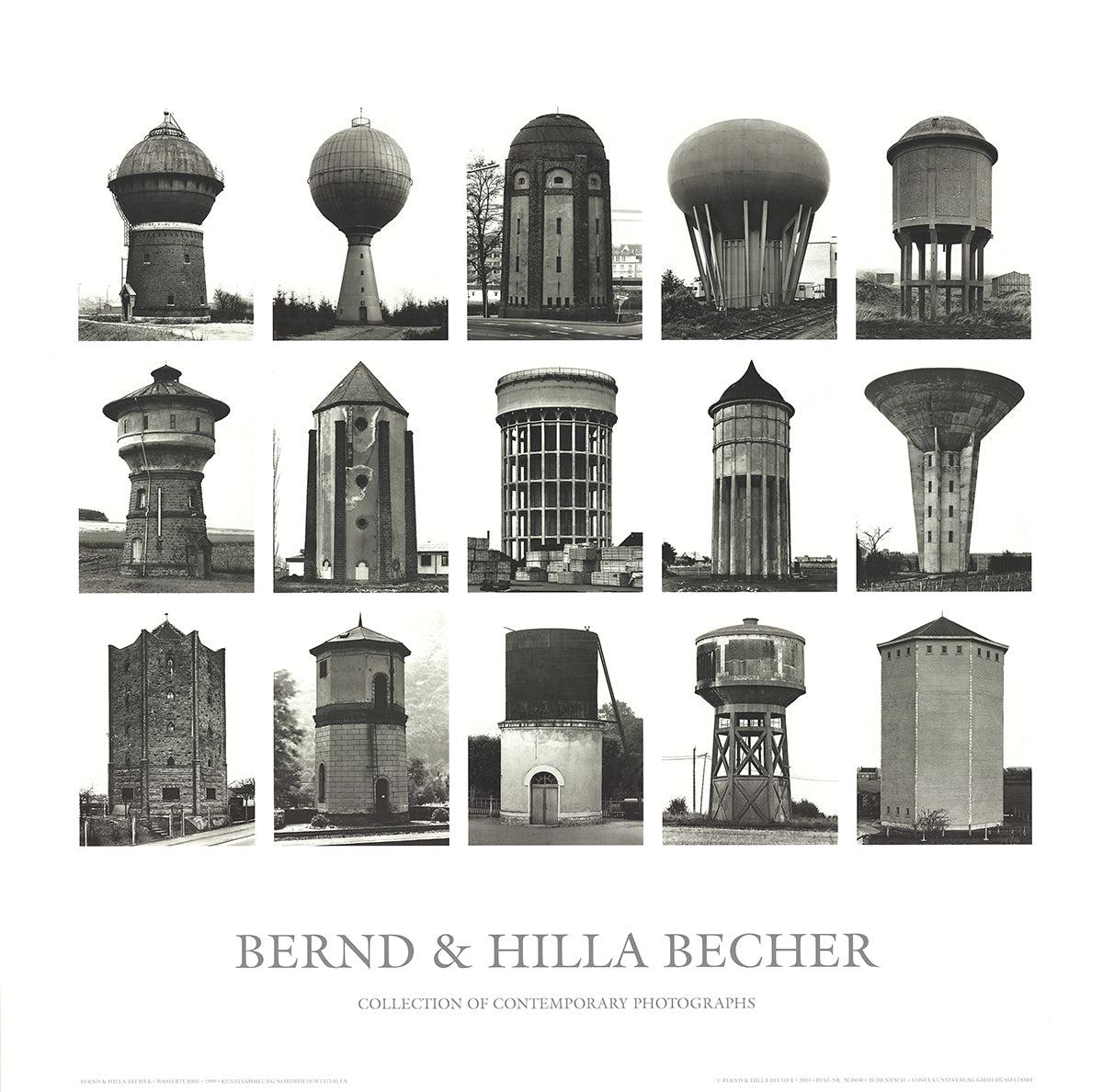 Bernhard and Hilla Becher 'Water Towers' 2005- Poster