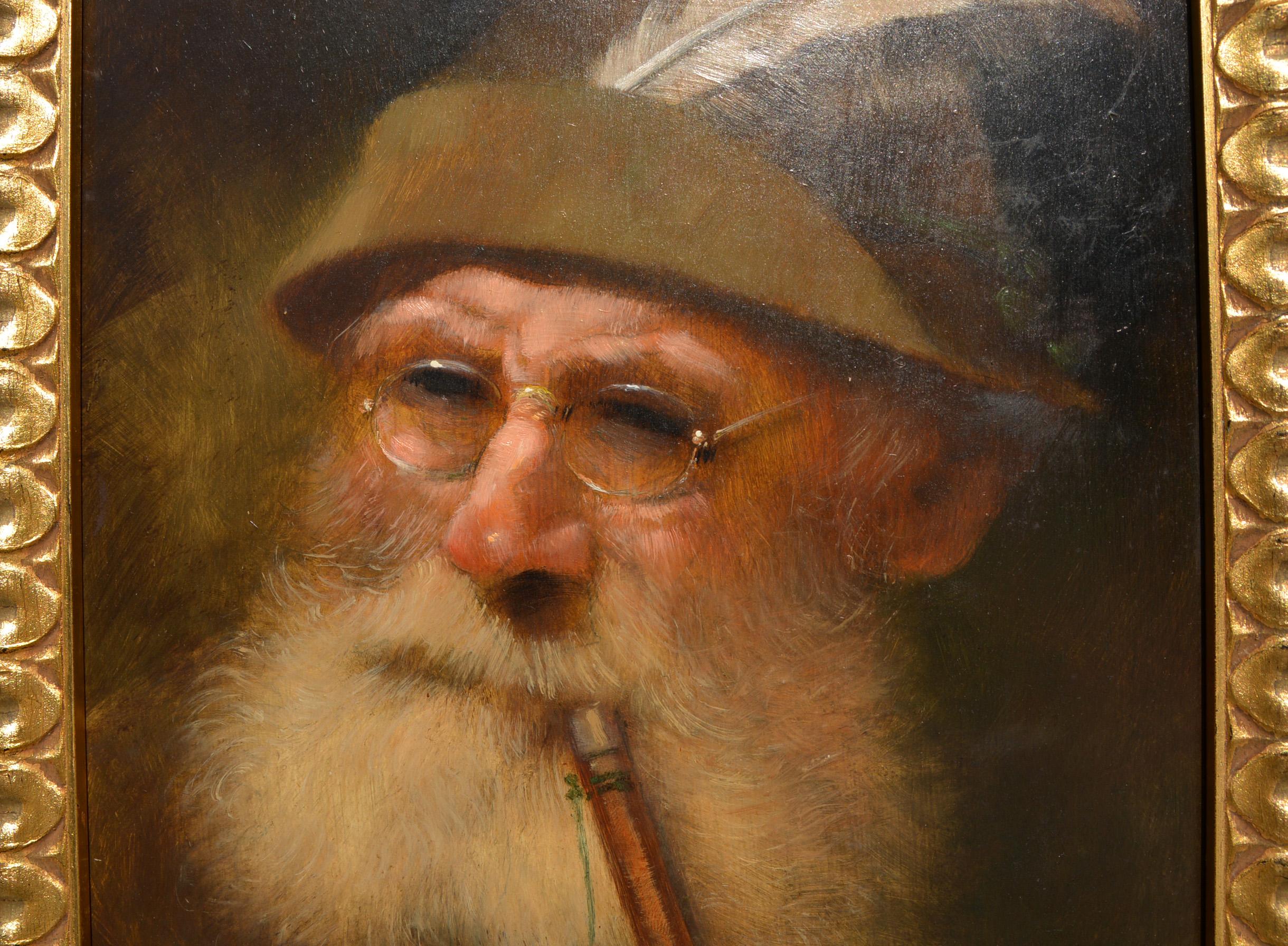 Oil on wooden board. The painting 