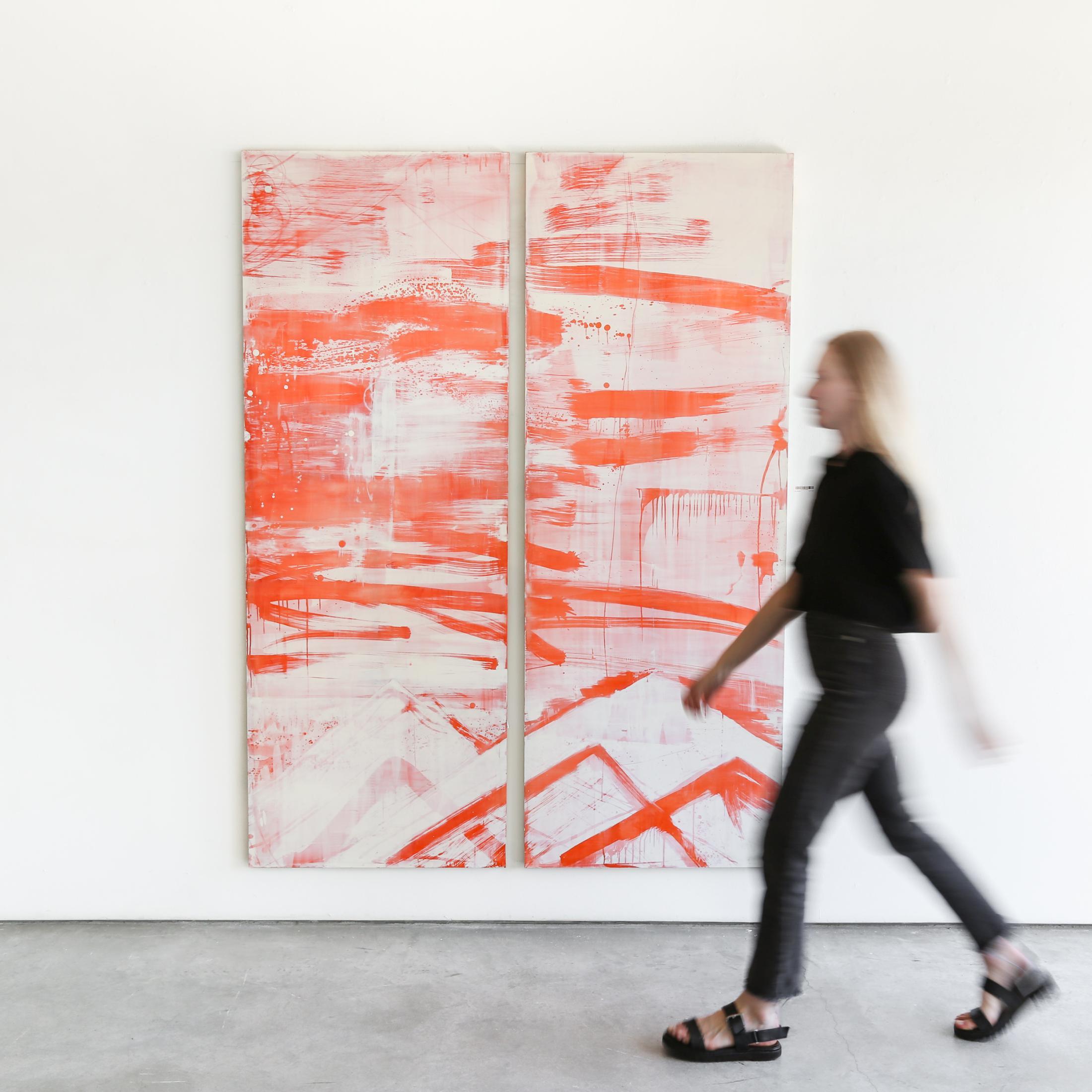 BERND HAUSSMANN & HAUSSMANN
1987 Goethe Painting è un dipinto a olio e tecnica mista su 2 pannelli acrilici di 58,75 l x 79,75 h x 1,50 p. Ogni pannello è firmato dall'artista per autenticità. 

Le opere di Bernd Haussmann & Haussmann esplorano il