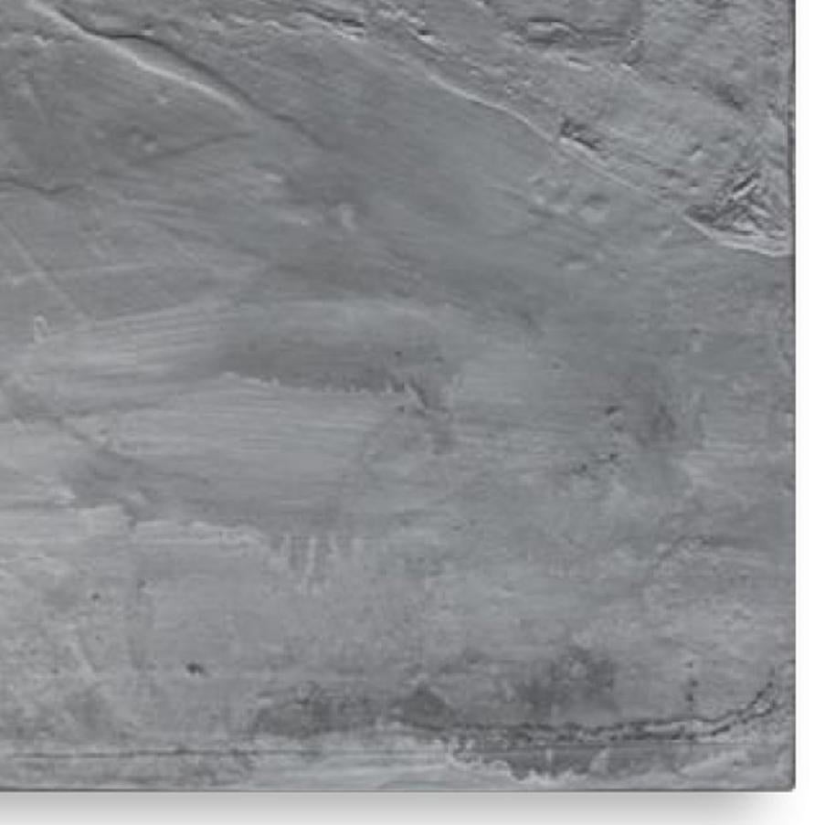 2206 SILVER PAINTING - Abstract Painting by Bernd Haussmann