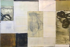 German American Neo Abstract Expressionist Contemporary Oil Painting Mixed Media