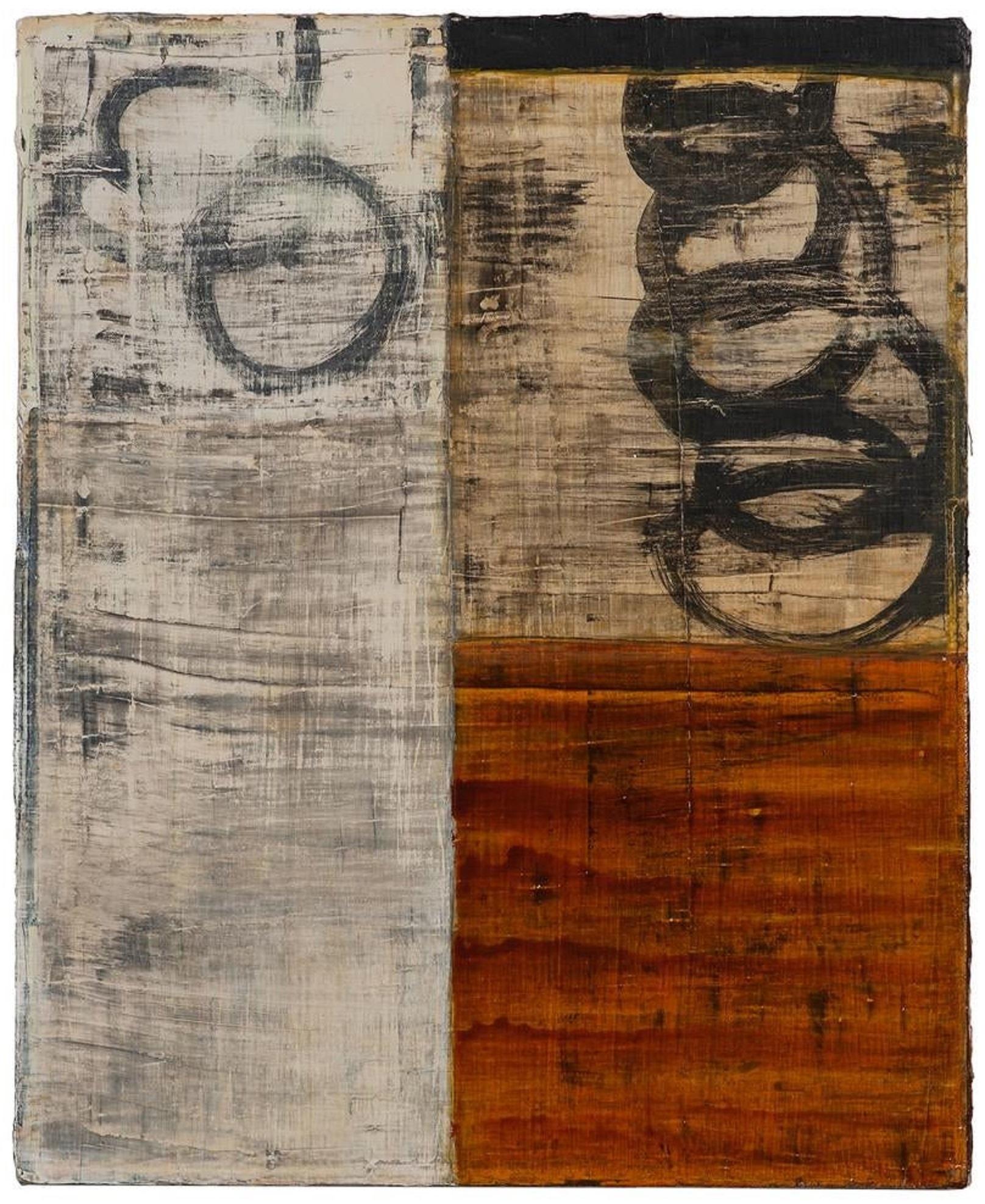 Abstract Painting de Bernd Haussmann - Pintura al óleo contemporánea neoexpresionista abstracta germanoamericana Técnica mixta