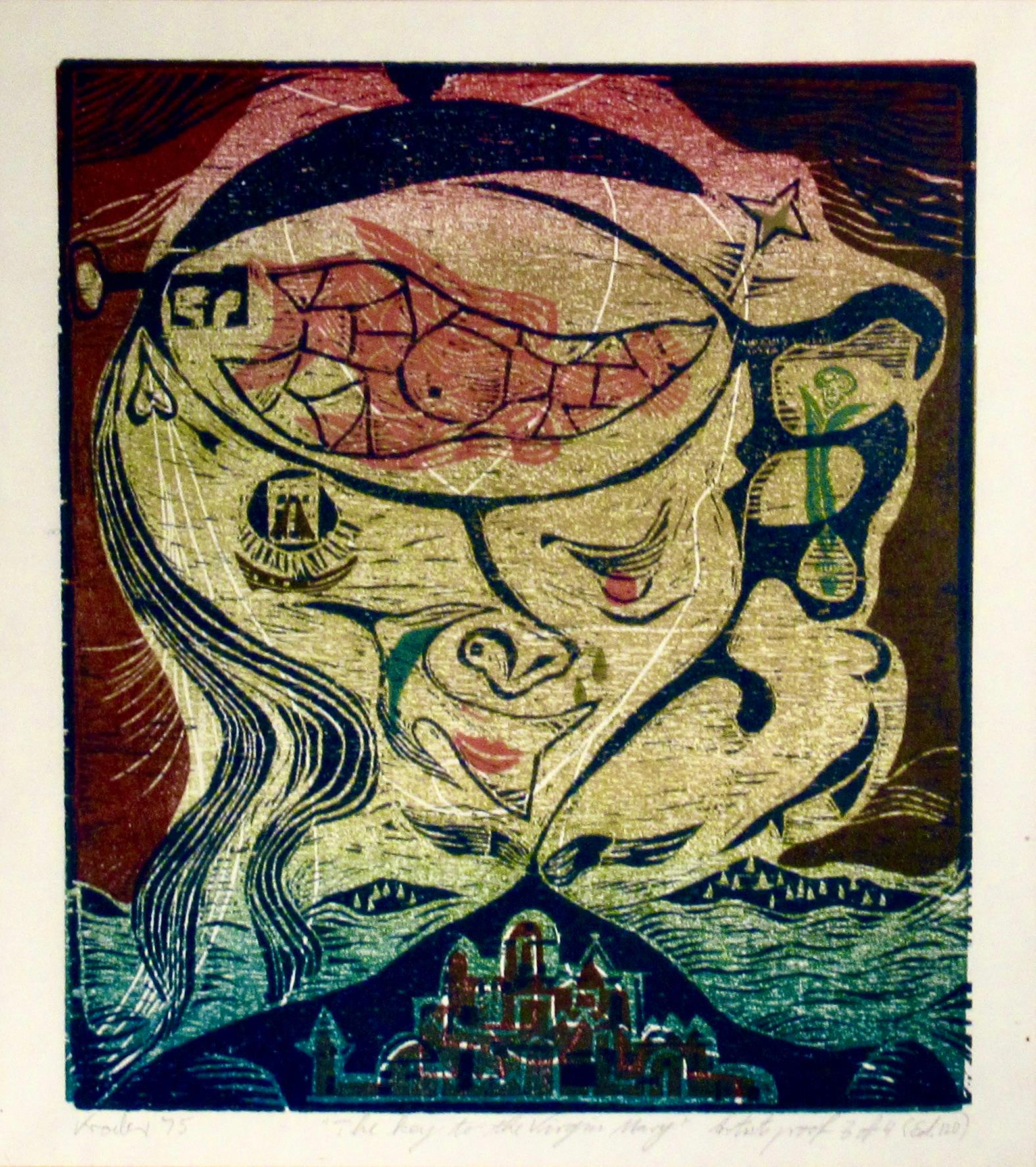 The Key to the Virgin Mary - Print by Bernd Kroeler