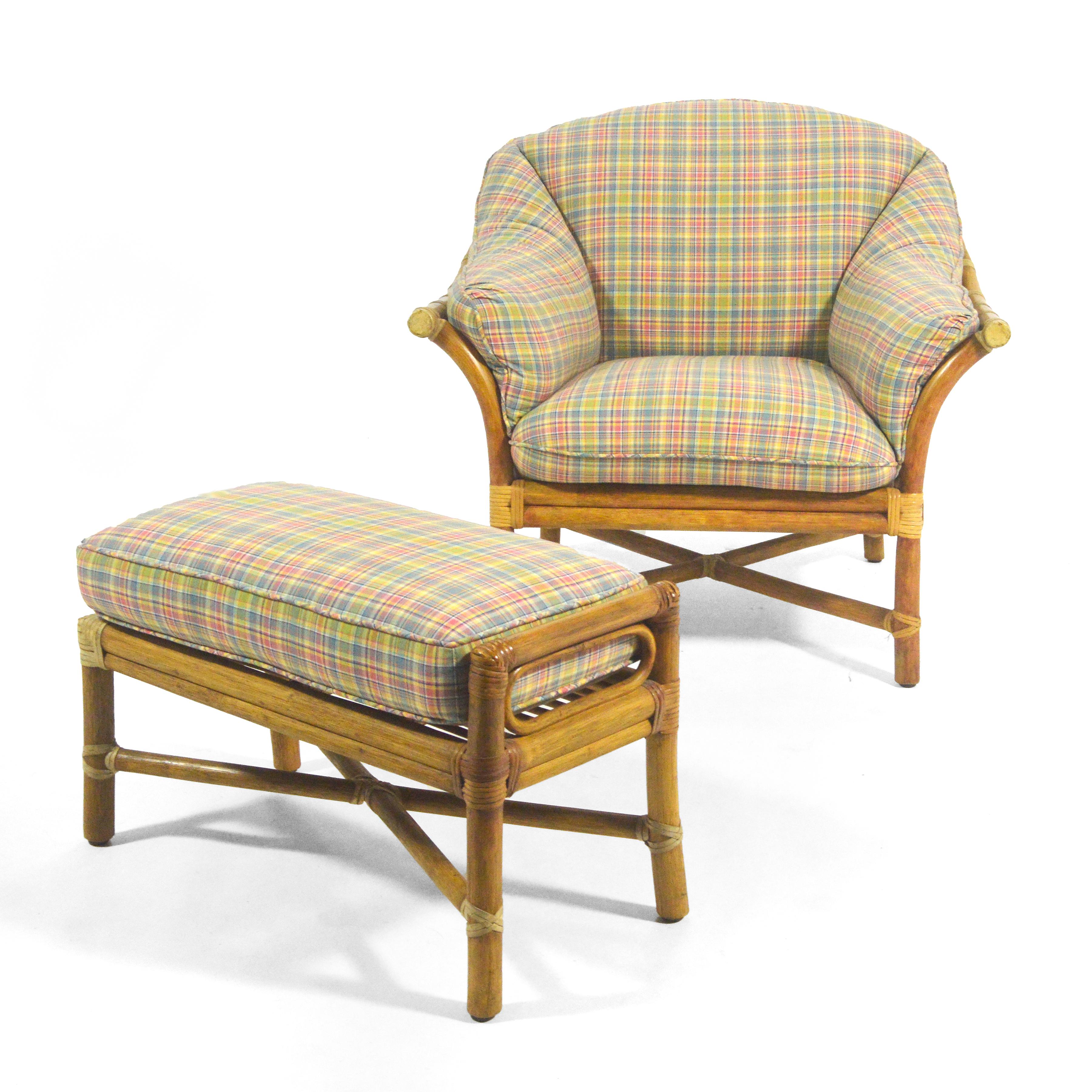 Bernd Munzebrock Lounge Chair & Ottoman by McGuire 4