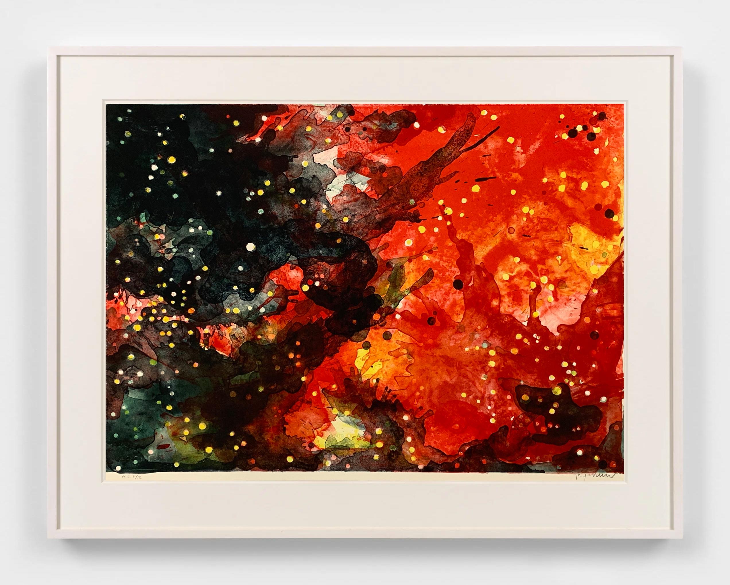 Bernd Zimmer Abstract Print - Cosmos II B