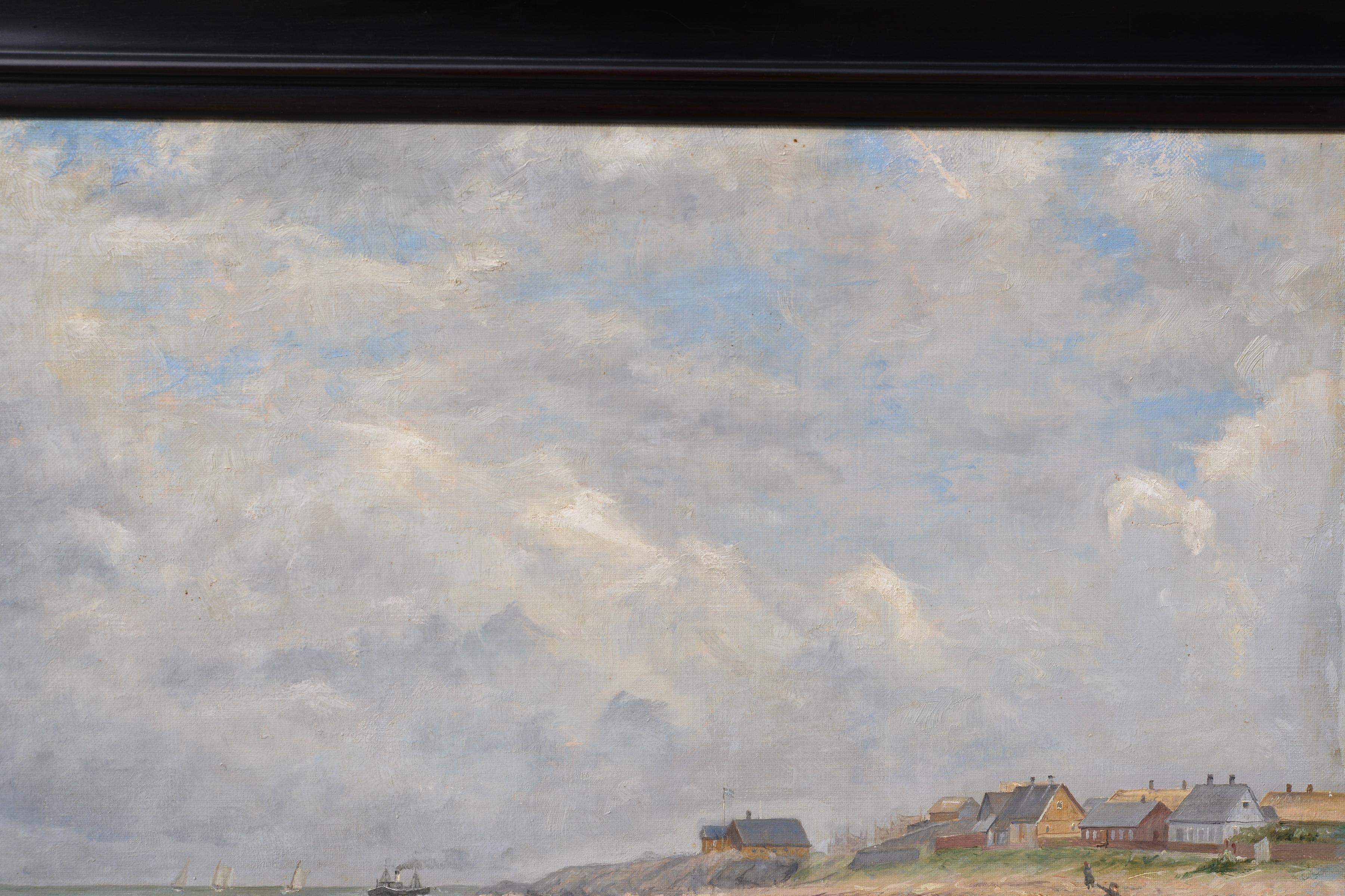 Peinture à l'huile scandinave du célèbre artiste finlandais 19ème siècle 1