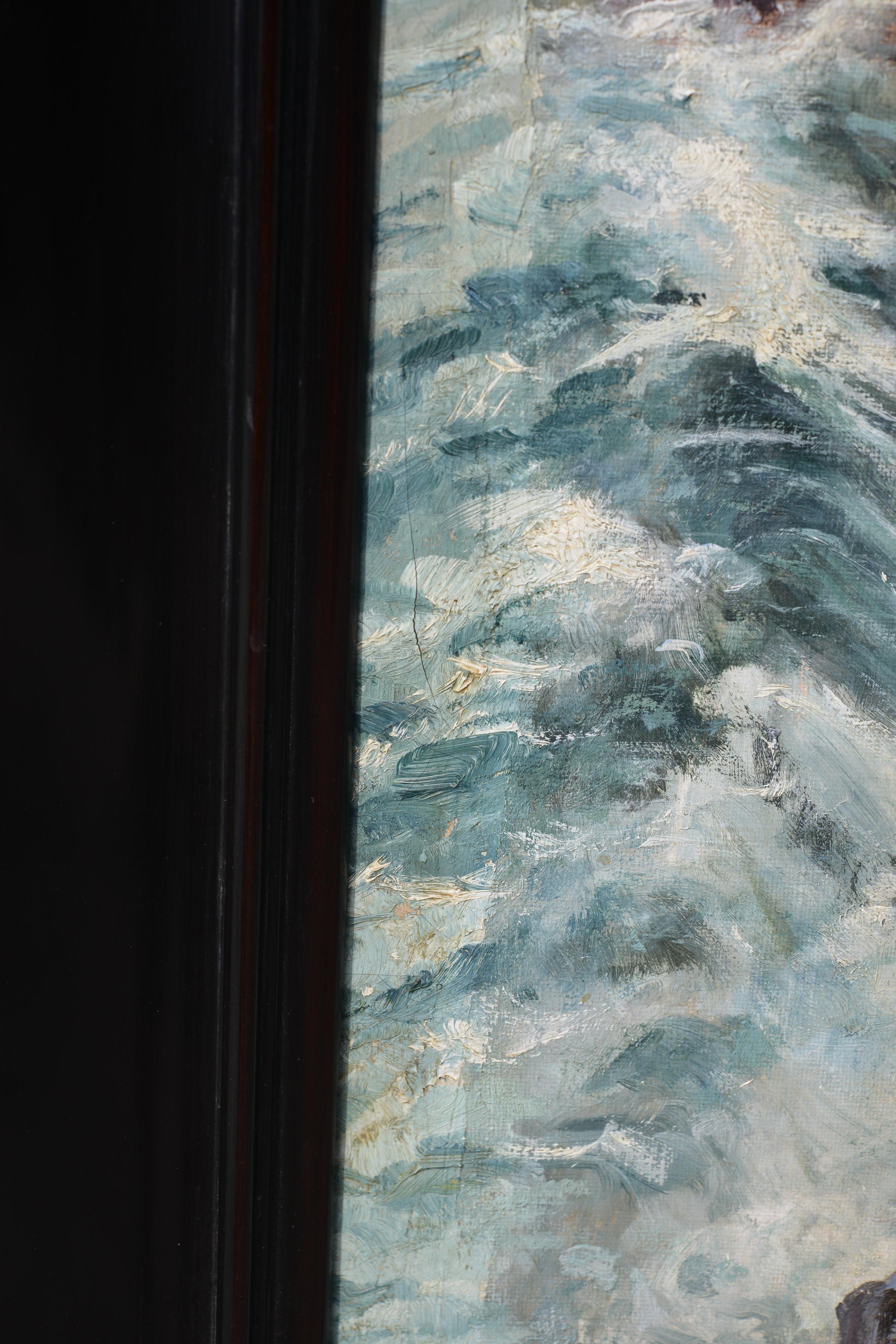 Peinture à l'huile scandinave du célèbre artiste finlandais 19ème siècle 3