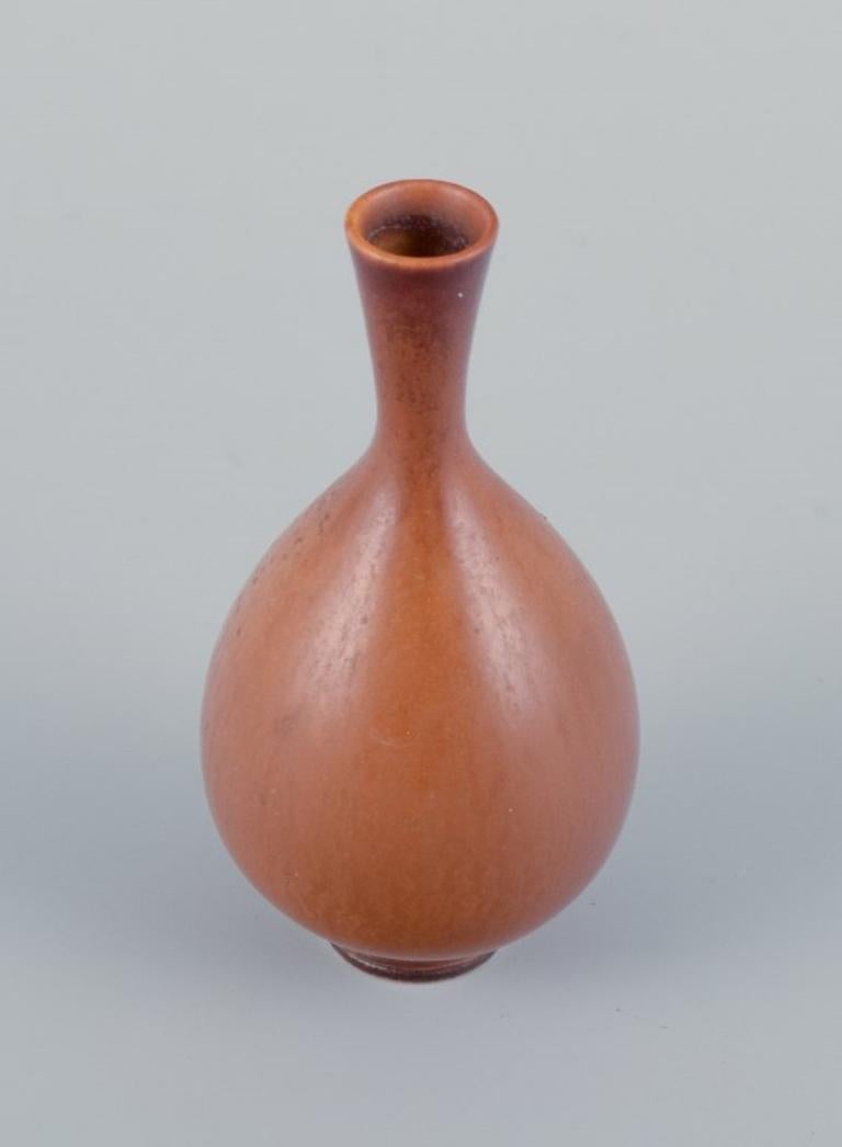 Swedish Berndt Friberg (1899-1981) for Gustavsberg. Miniature ceramic vase, mid-20th C. For Sale