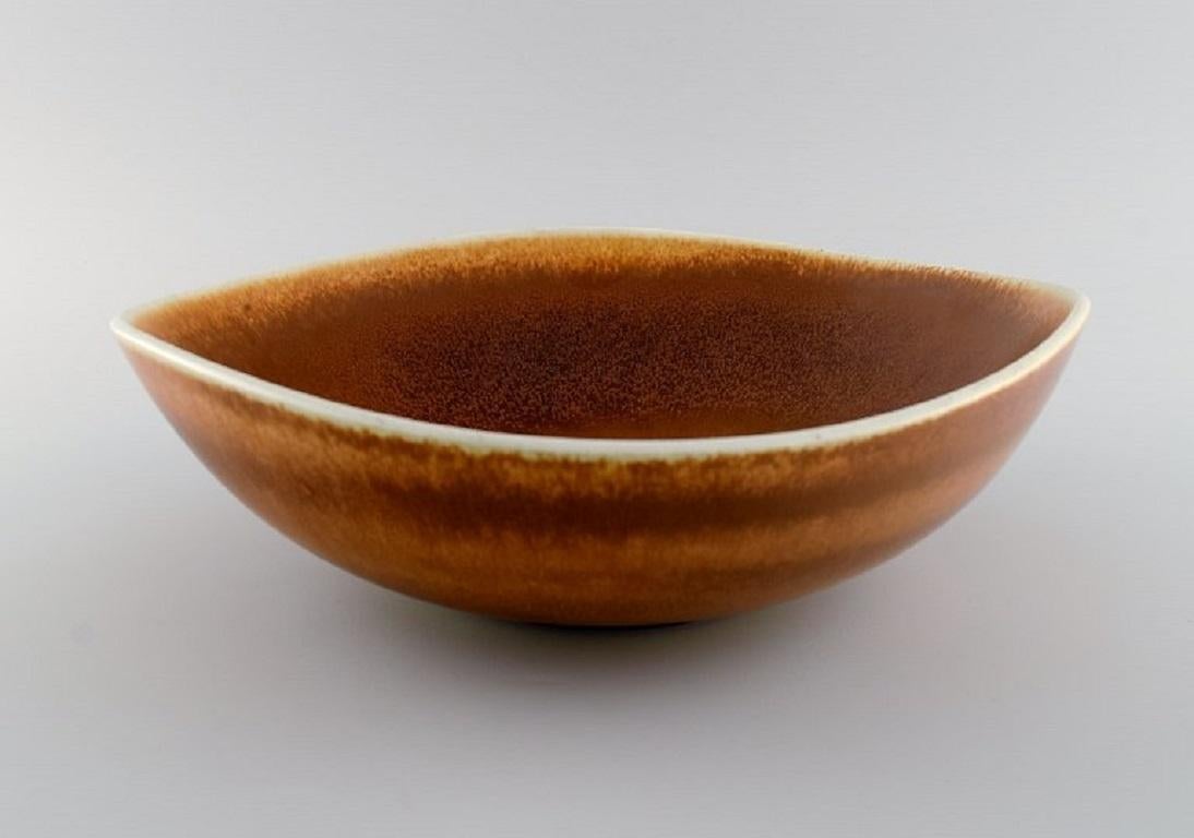 Scandinavian Modern Berndt Friberg for Gustavsberg Studio, Large Bowl in Ceramics For Sale
