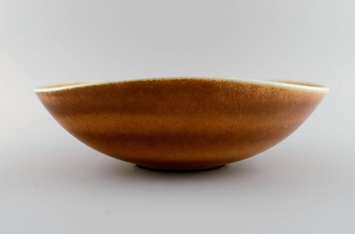 Swedish Berndt Friberg for Gustavsberg Studio, Large Bowl in Ceramics For Sale