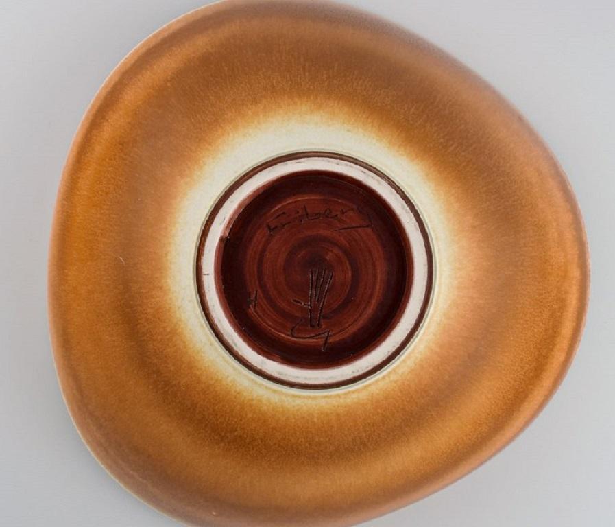Mid-20th Century Berndt Friberg for Gustavsberg Studio, Large Bowl in Ceramics For Sale