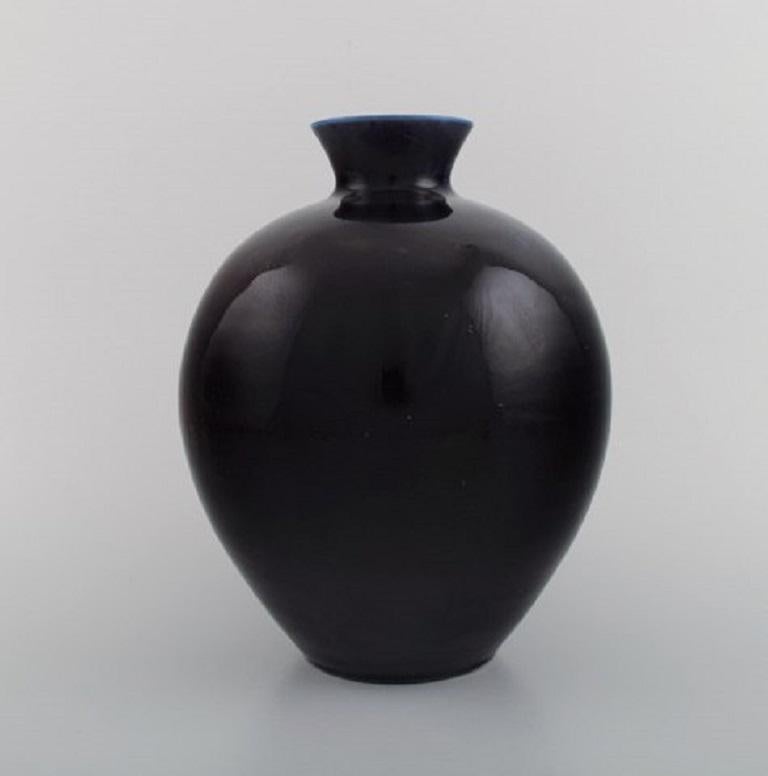 Scandinavian Modern Berndt Friberg for Gustavsberg Studio, Rare Vase in Stoneware For Sale