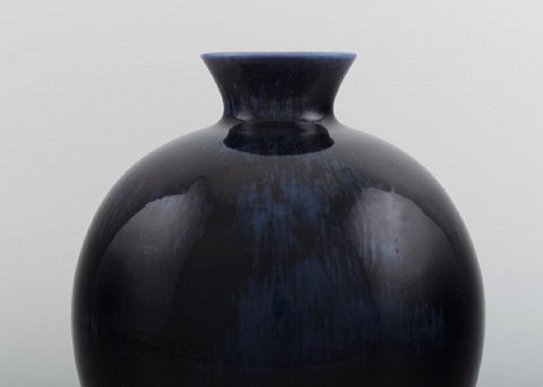 Glazed Berndt Friberg for Gustavsberg Studio, Rare Vase in Stoneware For Sale