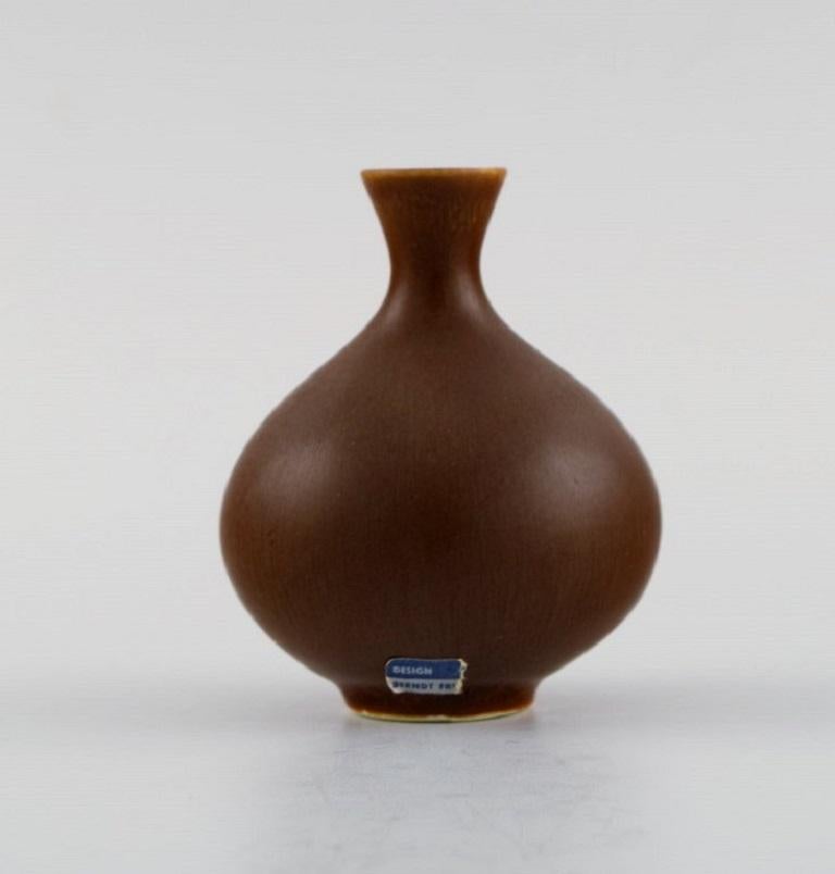 Scandinavian Modern Berndt Friberg for Gustavsberg Studiohand, Vase in Glazed Ceramics