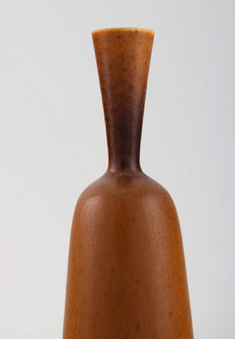 Scandinavian Modern Berndt Friberg for Gustavsberg Studiohand, Vase in Glazed Stoneware