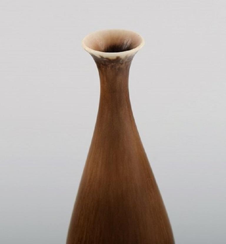 Scandinavian Modern Berndt Friberg for Gustavsberg Studiohand, Vase in Glazed Stoneware