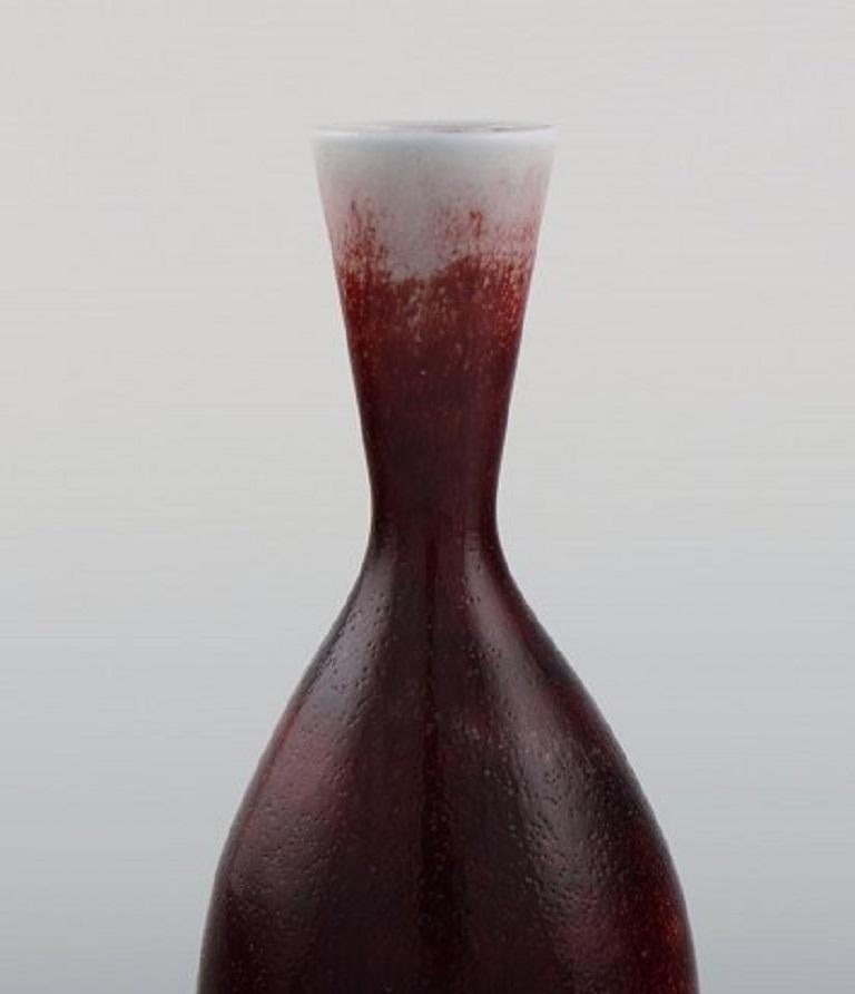 Swedish Berndt Friberg '1899-1981' for Gustavsberg Studiohand, Vase in Glazed Stoneware