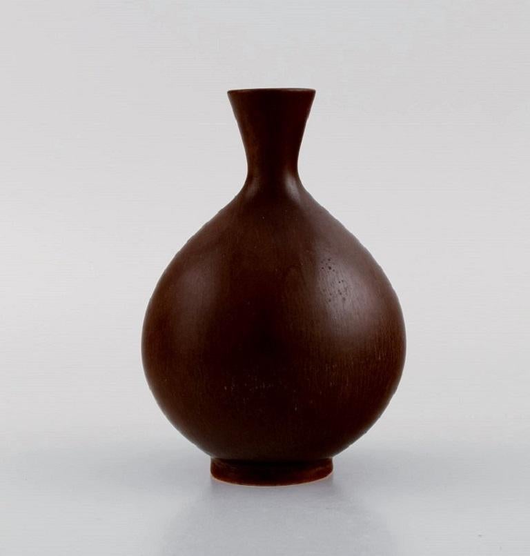 Swedish Berndt Friberg for Gustavsberg Studiohand, Vase in Glazed Stoneware